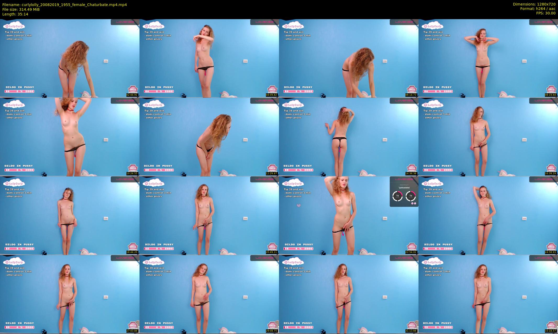 curlylolly — 36 minute Chaturbate female cam show recording, 720p, Aug 20, 2019
