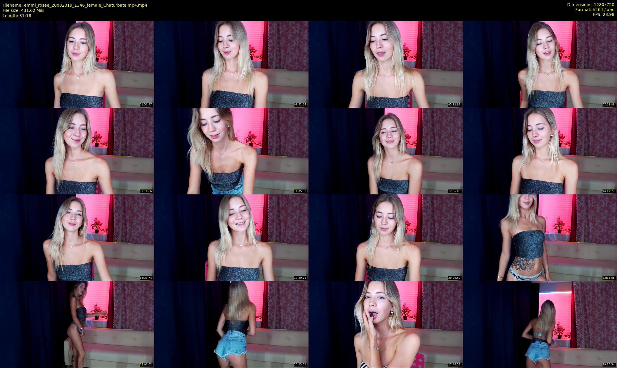 emmi_rosee — 32 minute Chaturbate female cam show recording, 720p, Aug 20, 2019