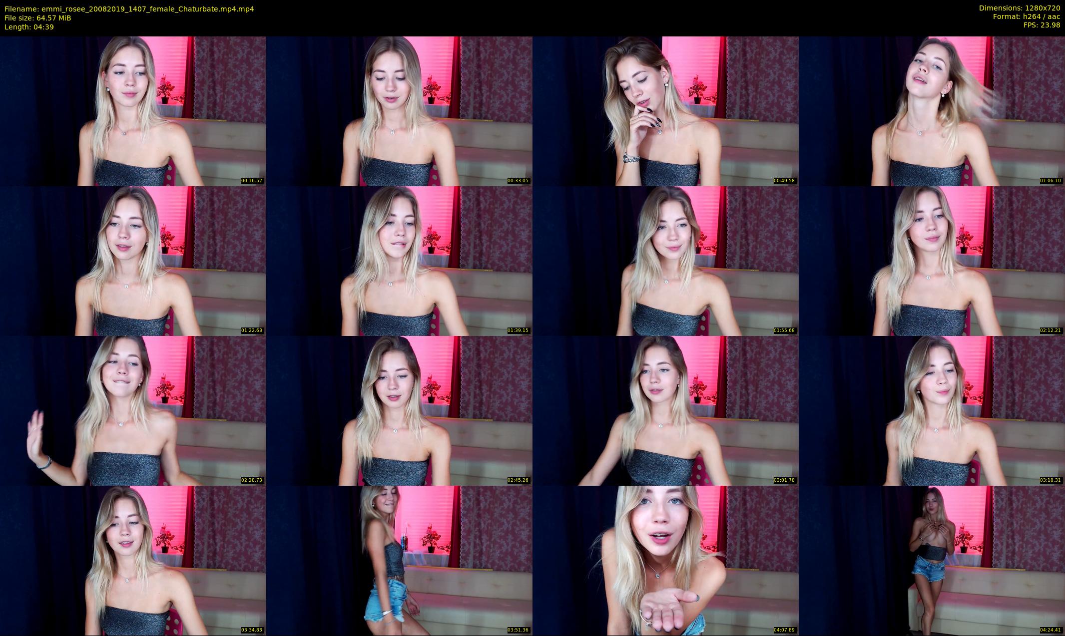 emmi_rosee — 5 minute Chaturbate female cam show recording, 720p, Aug 20, 2019