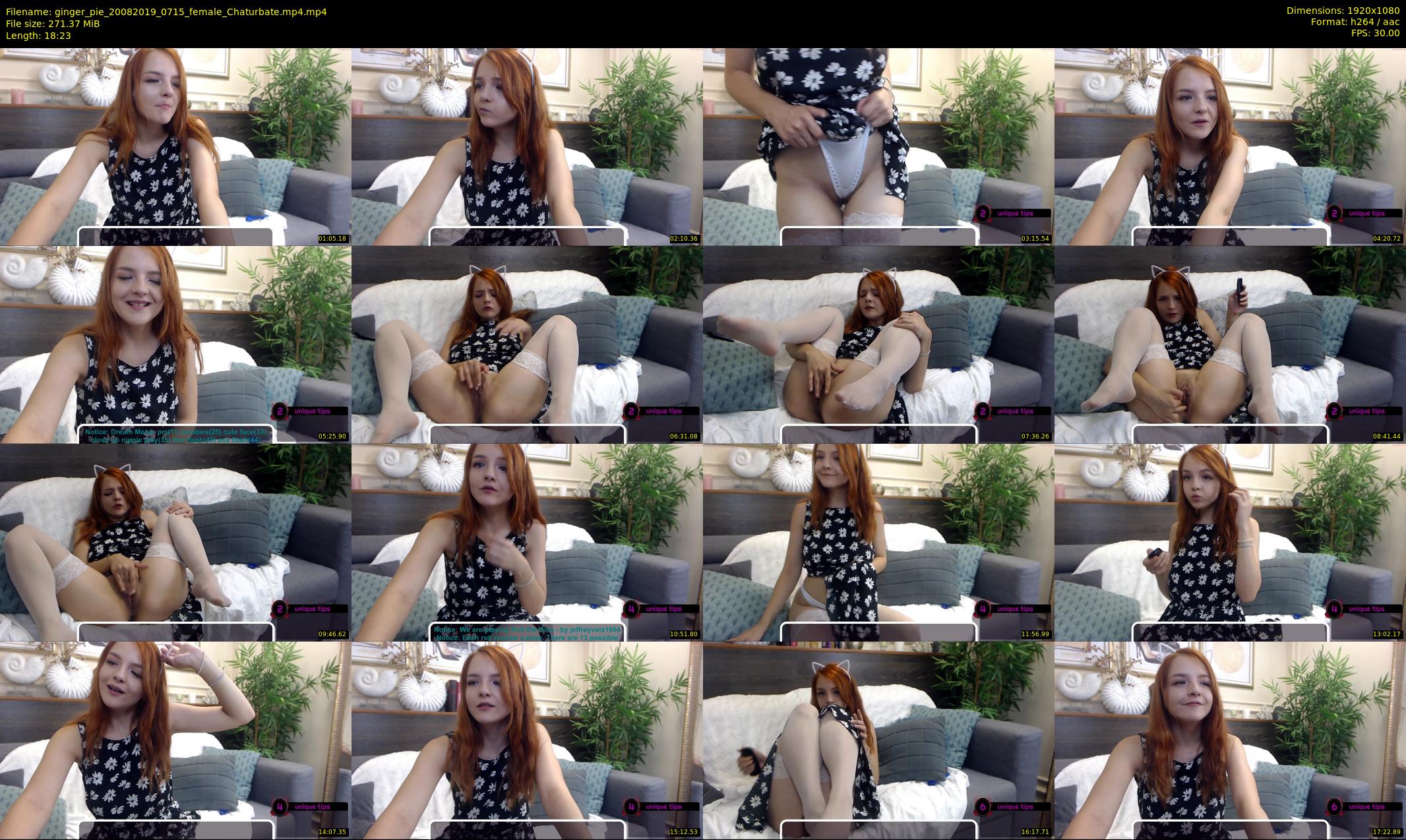 ginger_pie — 19 minute Chaturbate female cam show recording, 1080p, Aug 20, 2019
