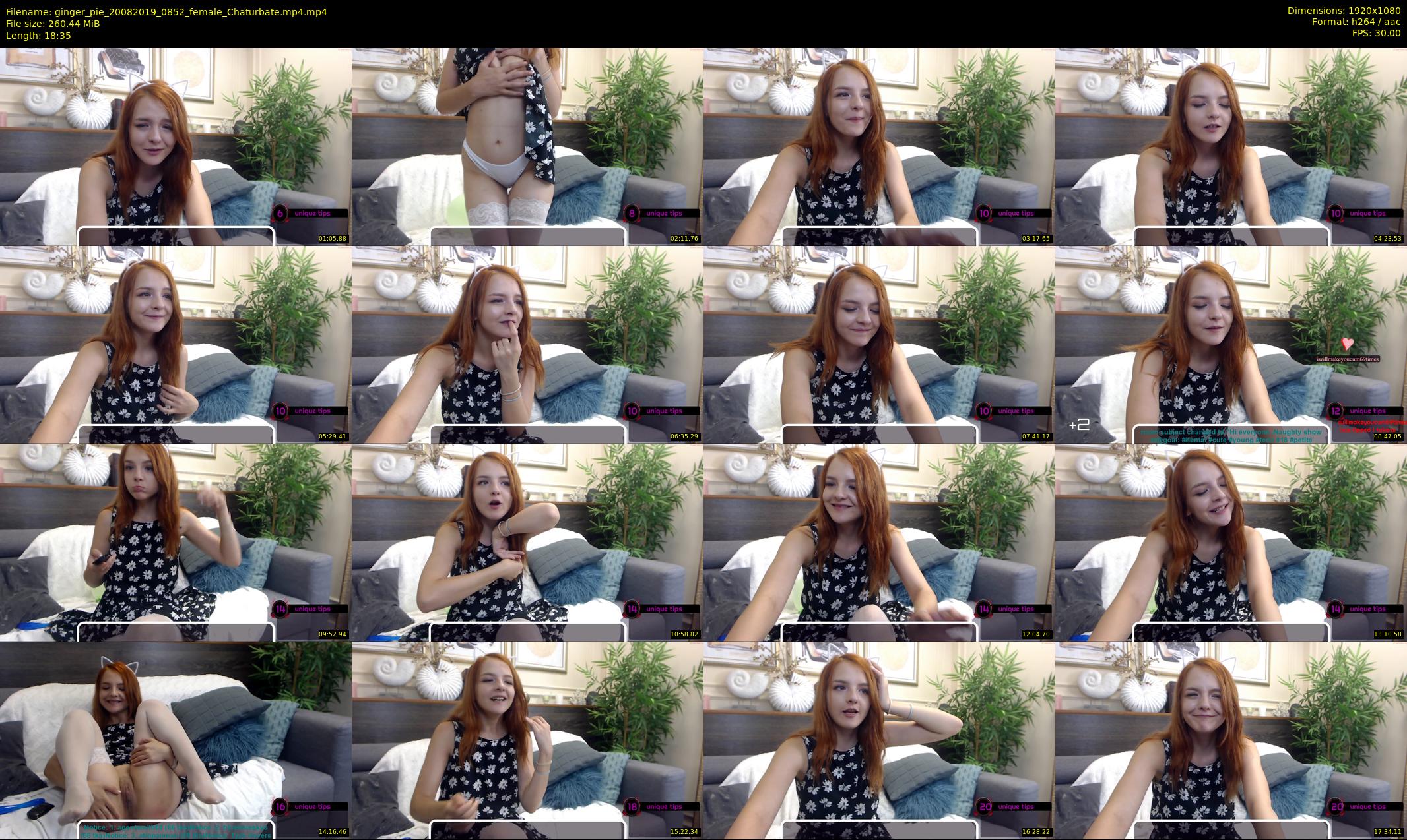 ginger_pie — 19 minute Chaturbate female cam show recording, 1080p, Aug 20, 2019