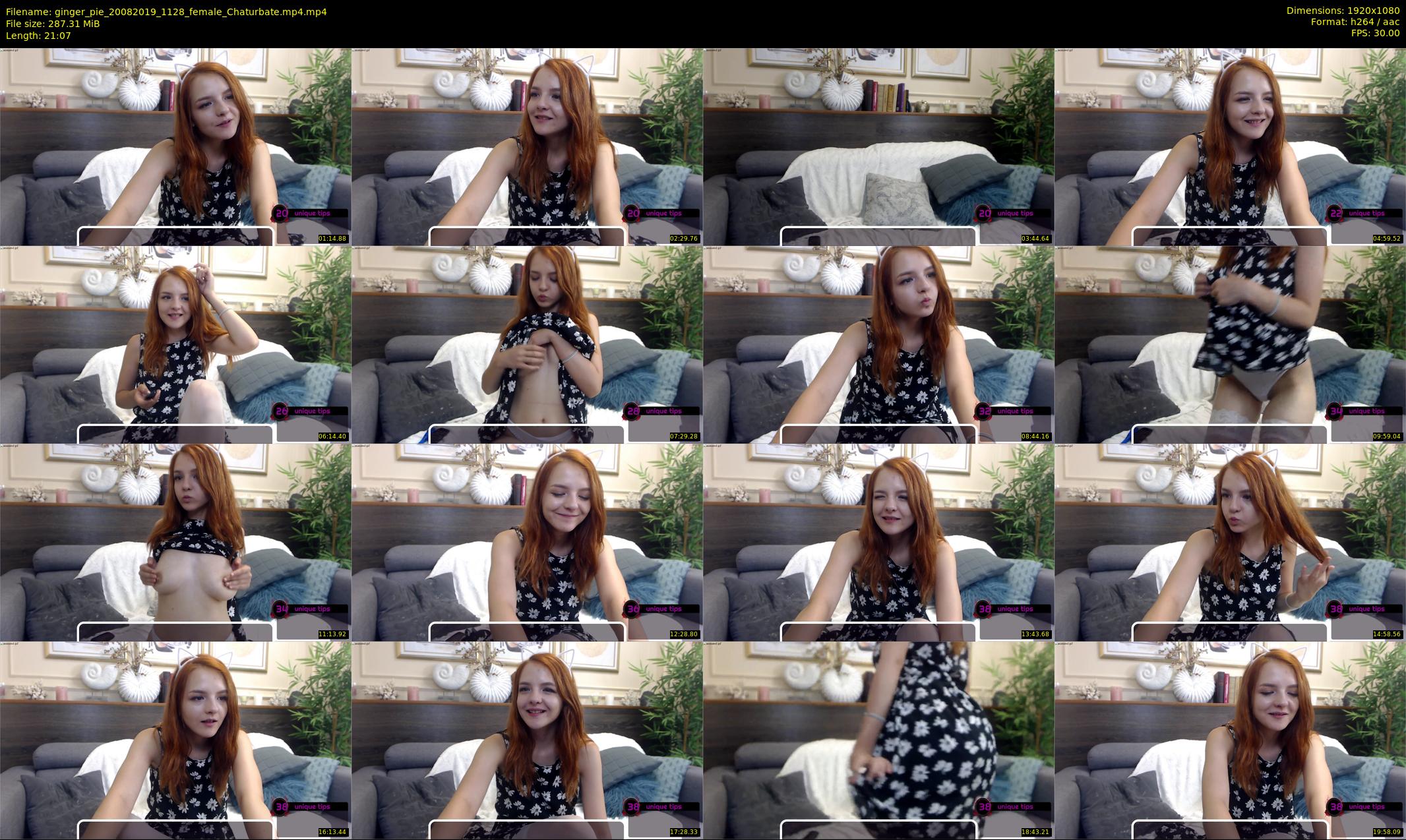 ginger_pie — 22 minute Chaturbate female cam show recording, 1080p, Aug 20, 2019