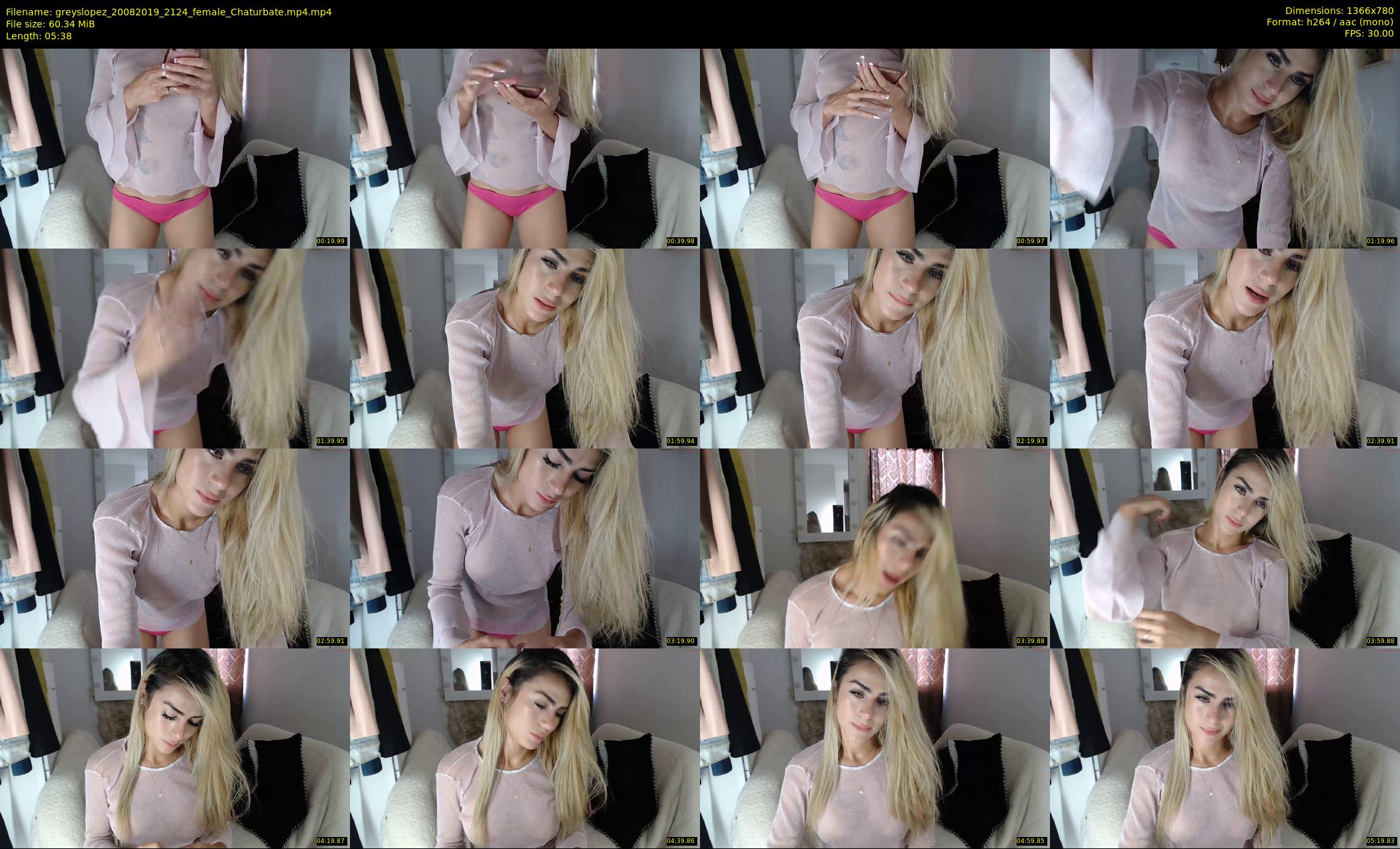 greyslopez — 6 minute Chaturbate female cam show recording, 720p, Aug 20, 2019