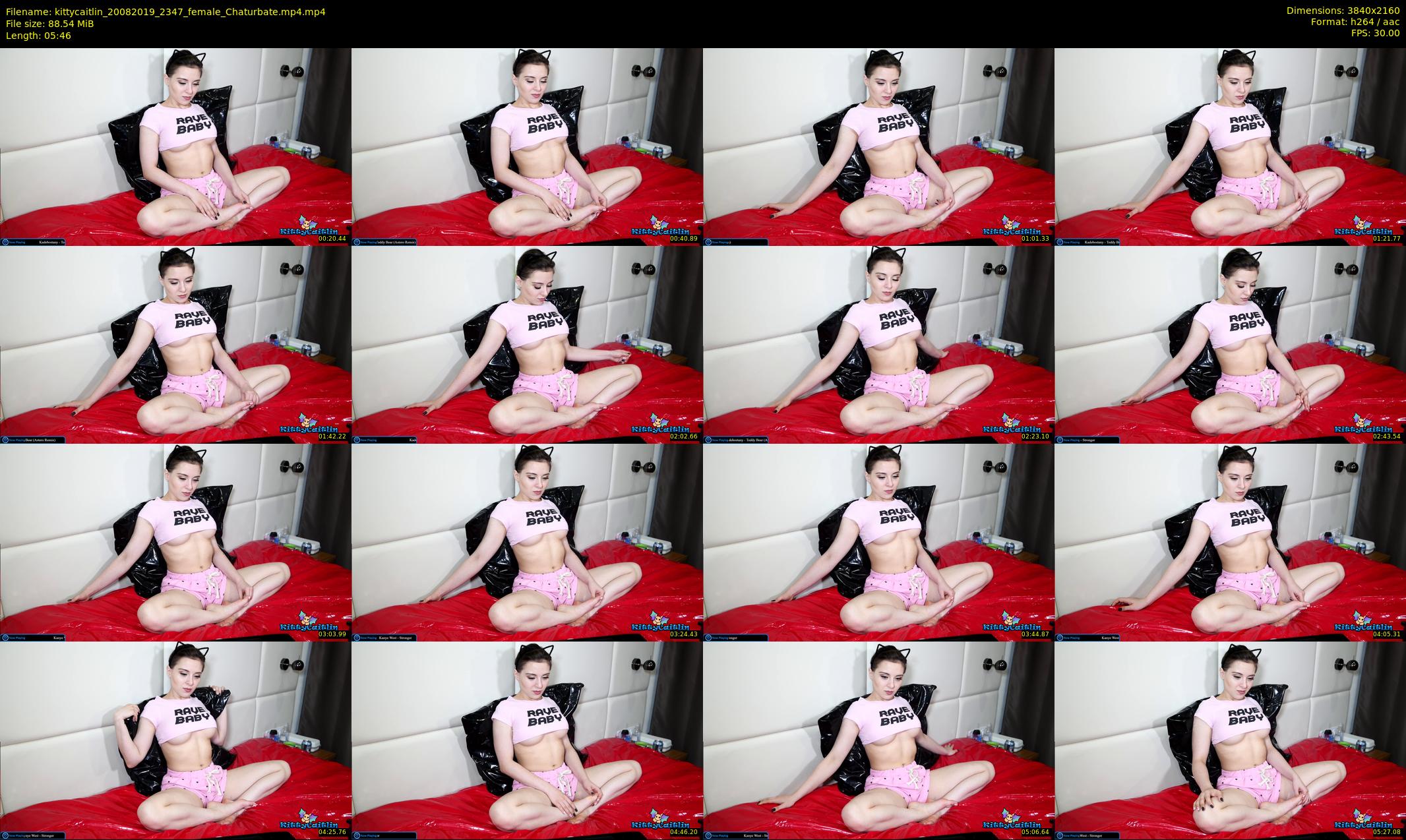 kittycaitlin — 6 minute Chaturbate female cam show recording, 4K, Aug 20, 2019