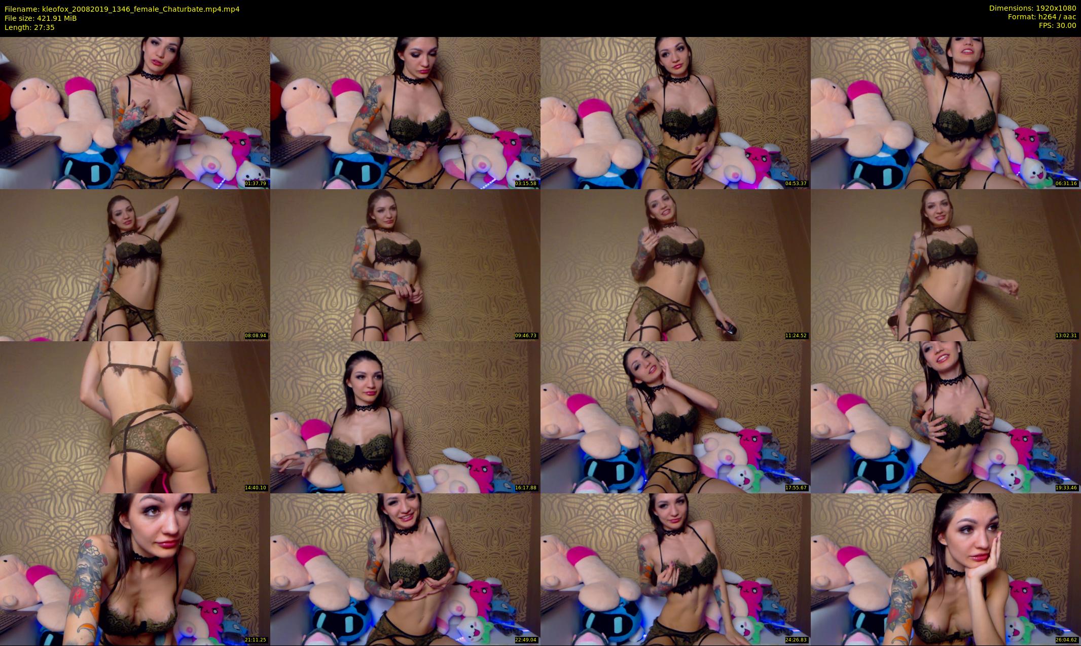 kleofox — 28 minute Chaturbate female cam show recording, 1080p, Aug 20, 2019