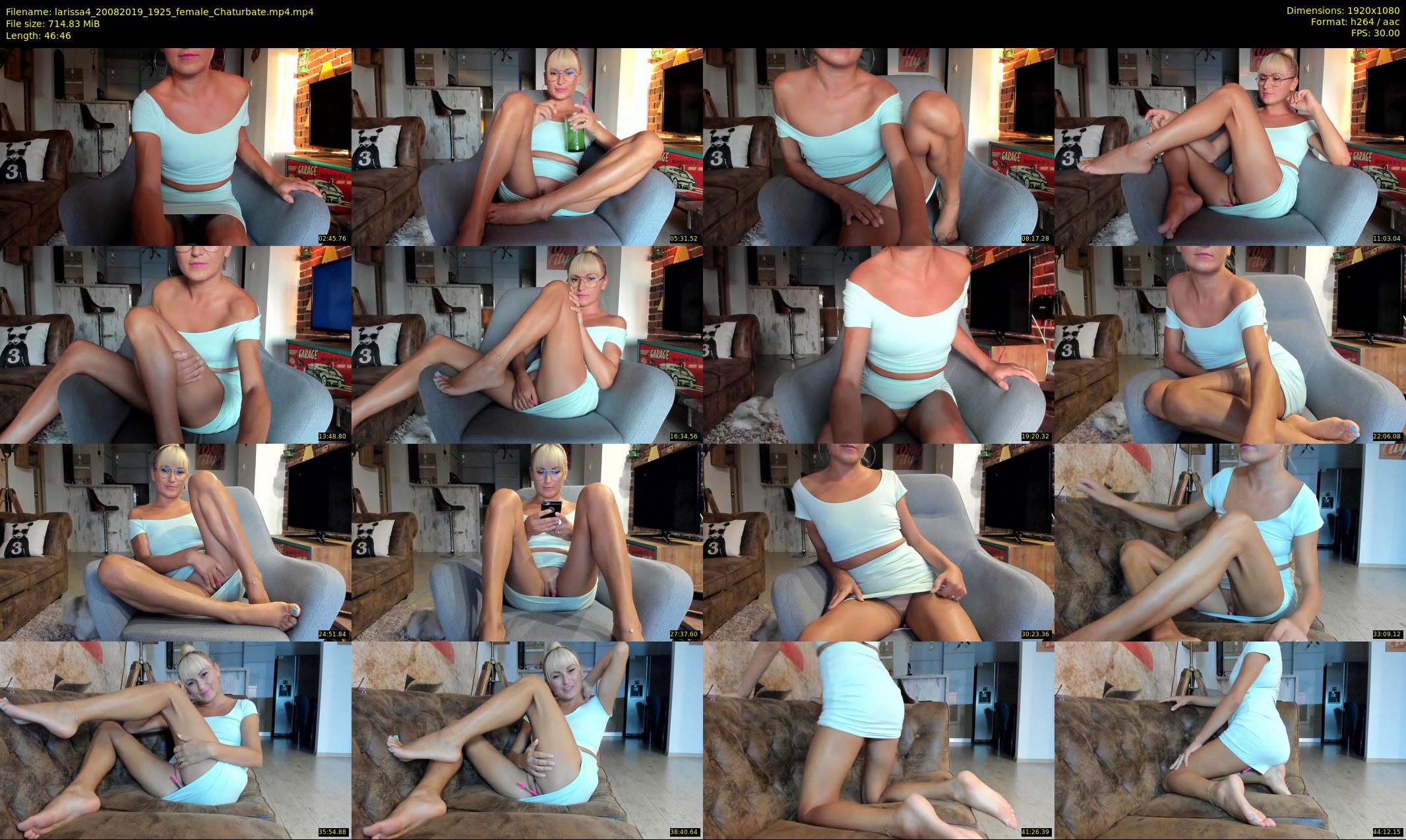 larissa4 — 47 minute Chaturbate female cam show recording, 1080p, Aug 20, 2019