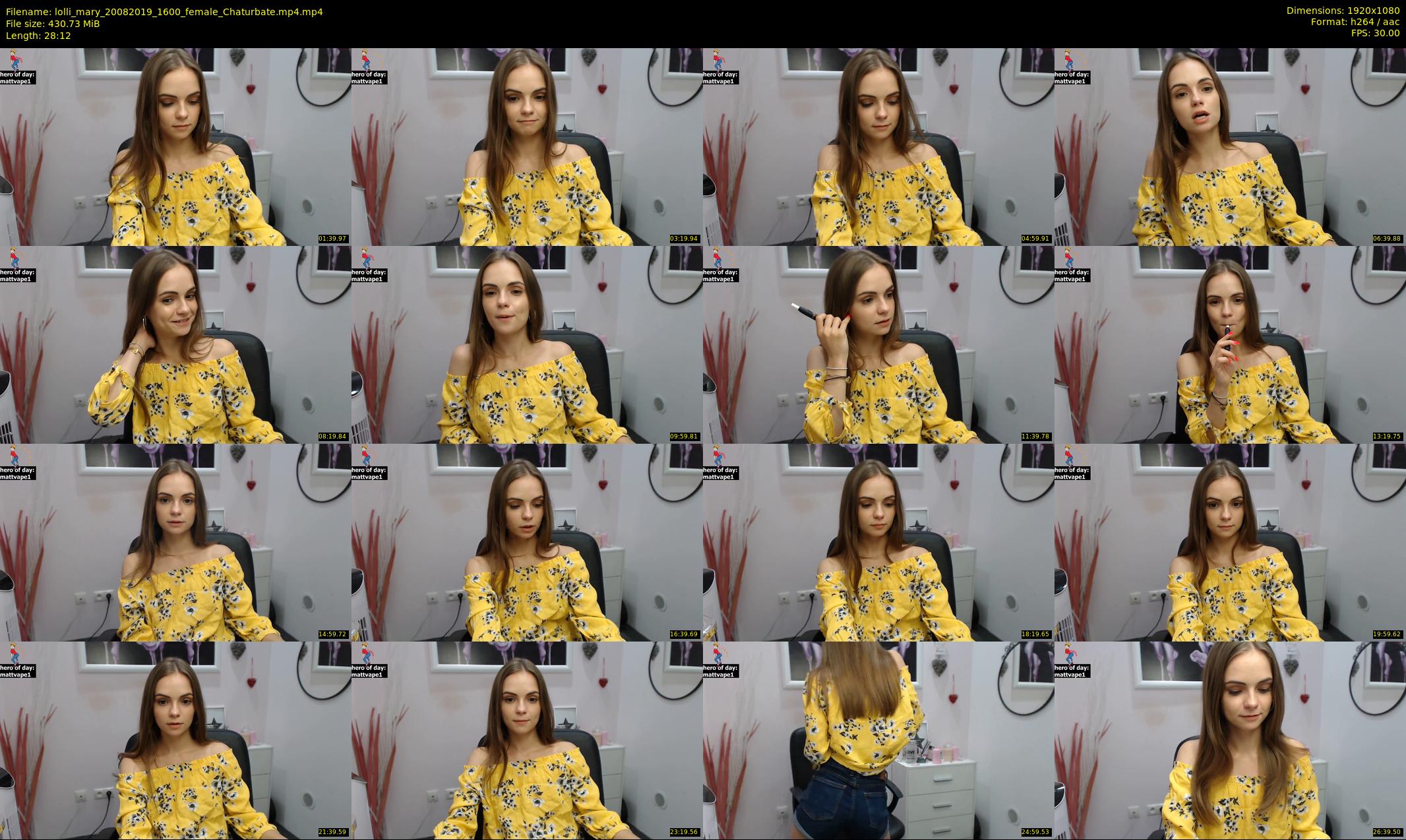 lolli_mary — 29 minute Chaturbate female cam show recording, 1080p, Aug 20, 2019