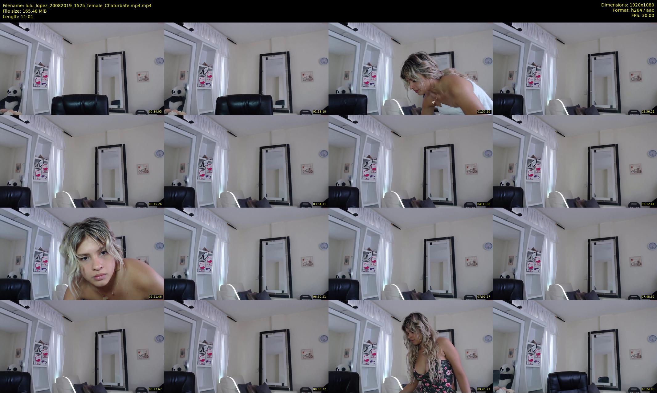 lulu_lopez — 12 minute Chaturbate female cam show recording, 1080p, Aug 20, 2019