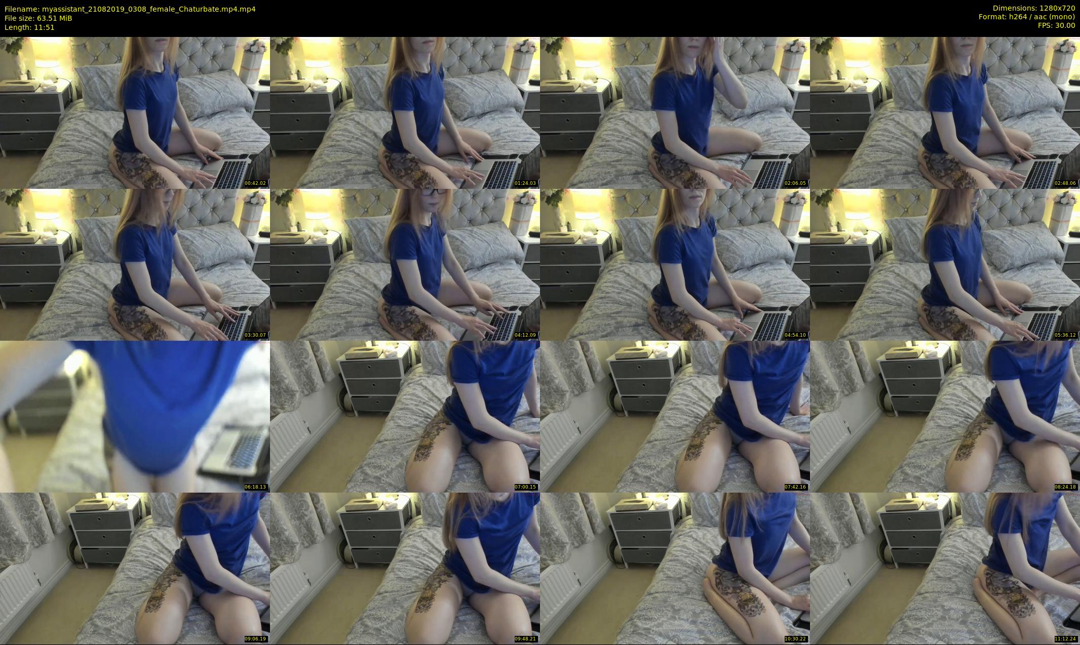 myassistant — 12 minute Chaturbate female cam show recording, 720p, Aug 21, 2019