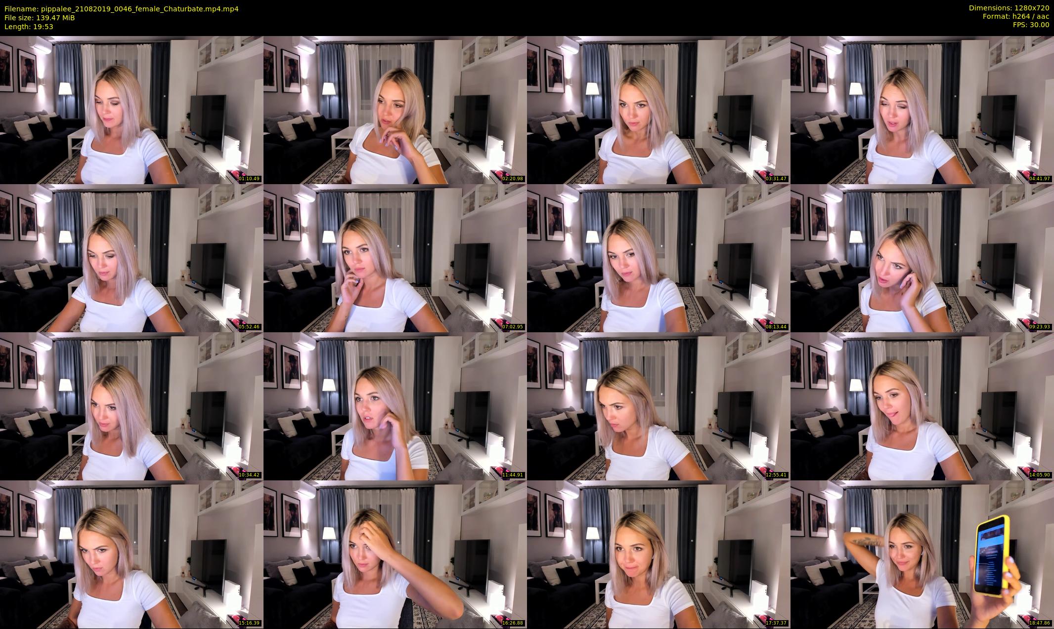 pippalee — 20 minute Chaturbate female cam show recording, 720p, Aug 21, 2019