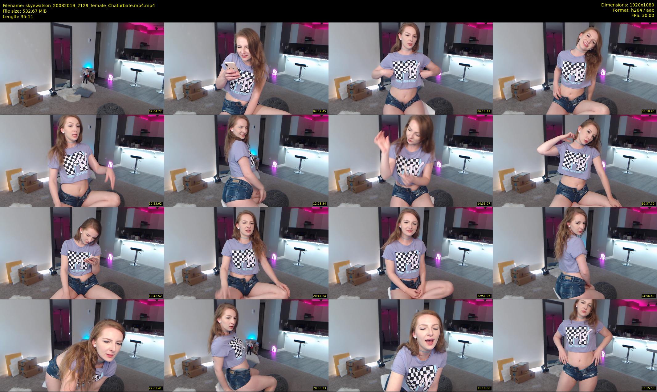 skyewatson — 36 minute Chaturbate female cam show recording, 1080p, Aug 20, 2019