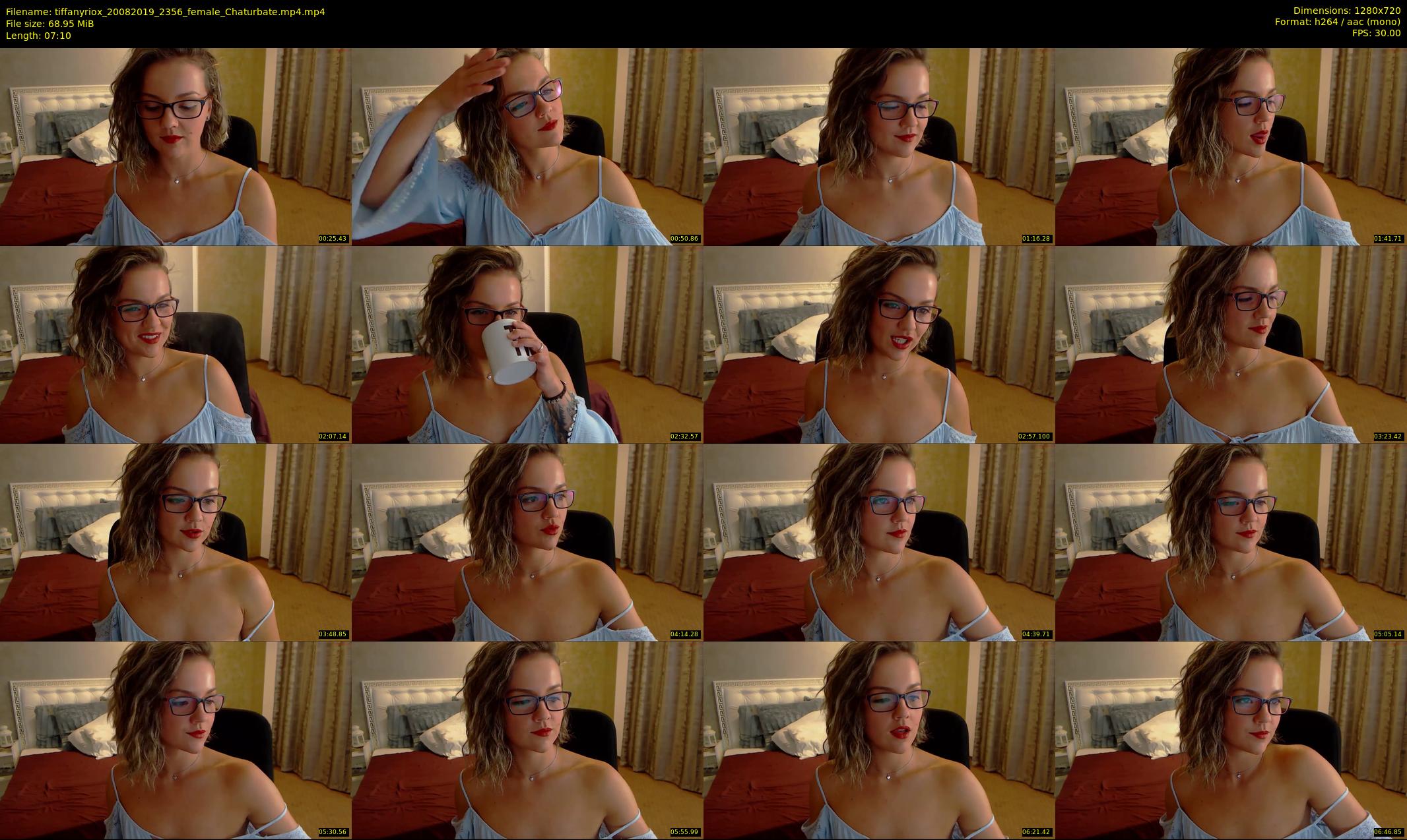 tiffanyriox — 8 minute Chaturbate female cam show recording, 720p, Aug 20, 2019