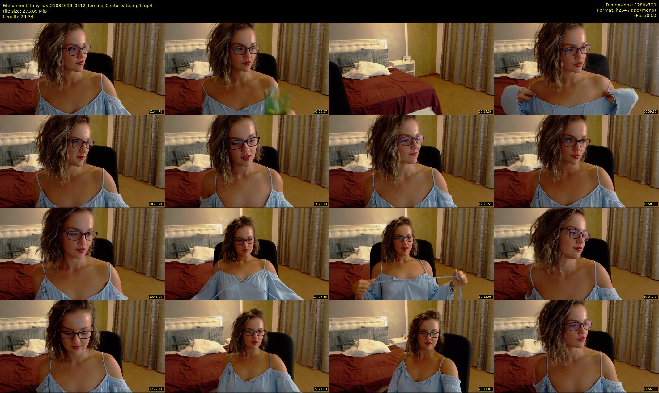 tiffanyriox — 30 minute Chaturbate female cam show recording, 720p, Aug 21, 2019