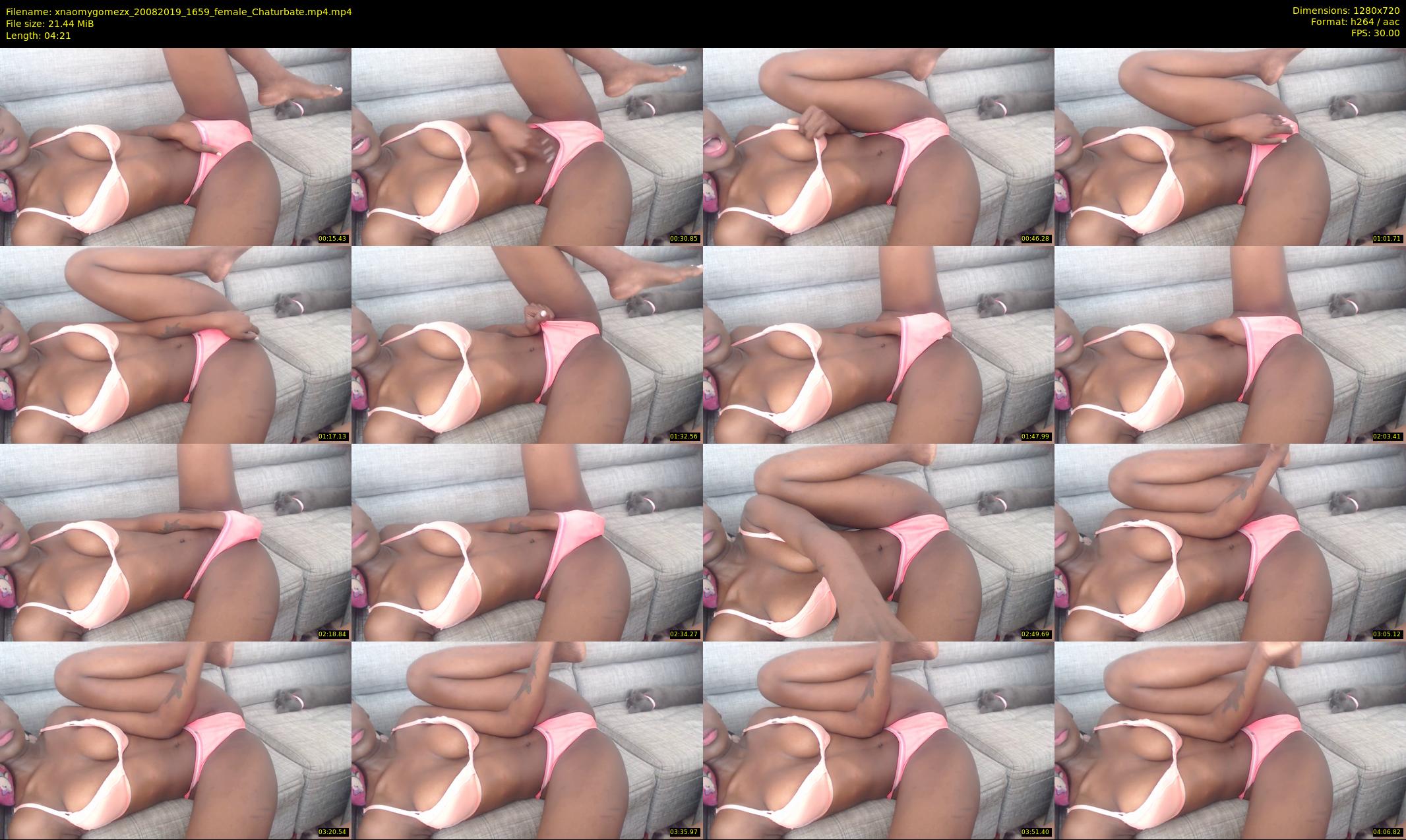 xnaomygomezx — 5 minute Chaturbate female cam show recording, 720p, Aug 20, 2019