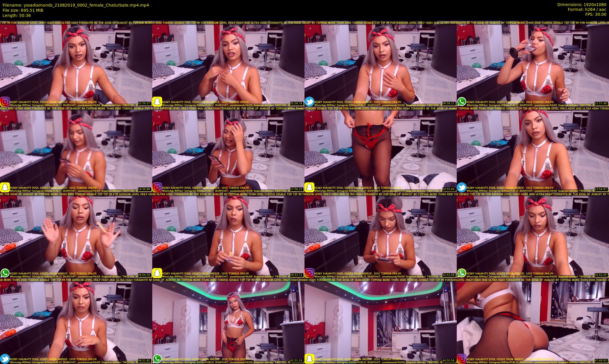 yssadiamonds — 51 minute Chaturbate female cam show recording, 1080p, Aug 21, 2019