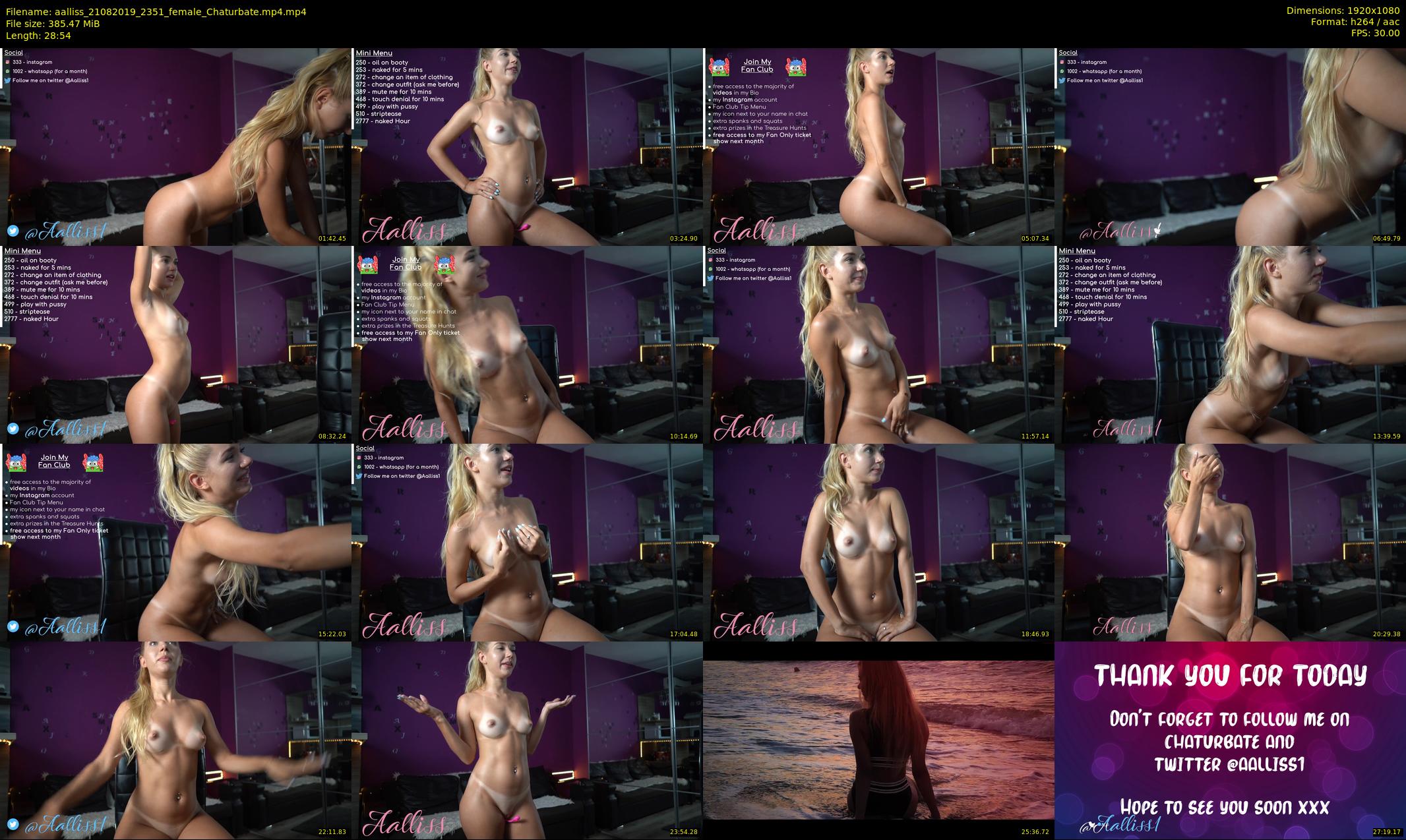 aalliss — 29 minute Chaturbate female cam show recording, 1080p, Aug 21, 2019