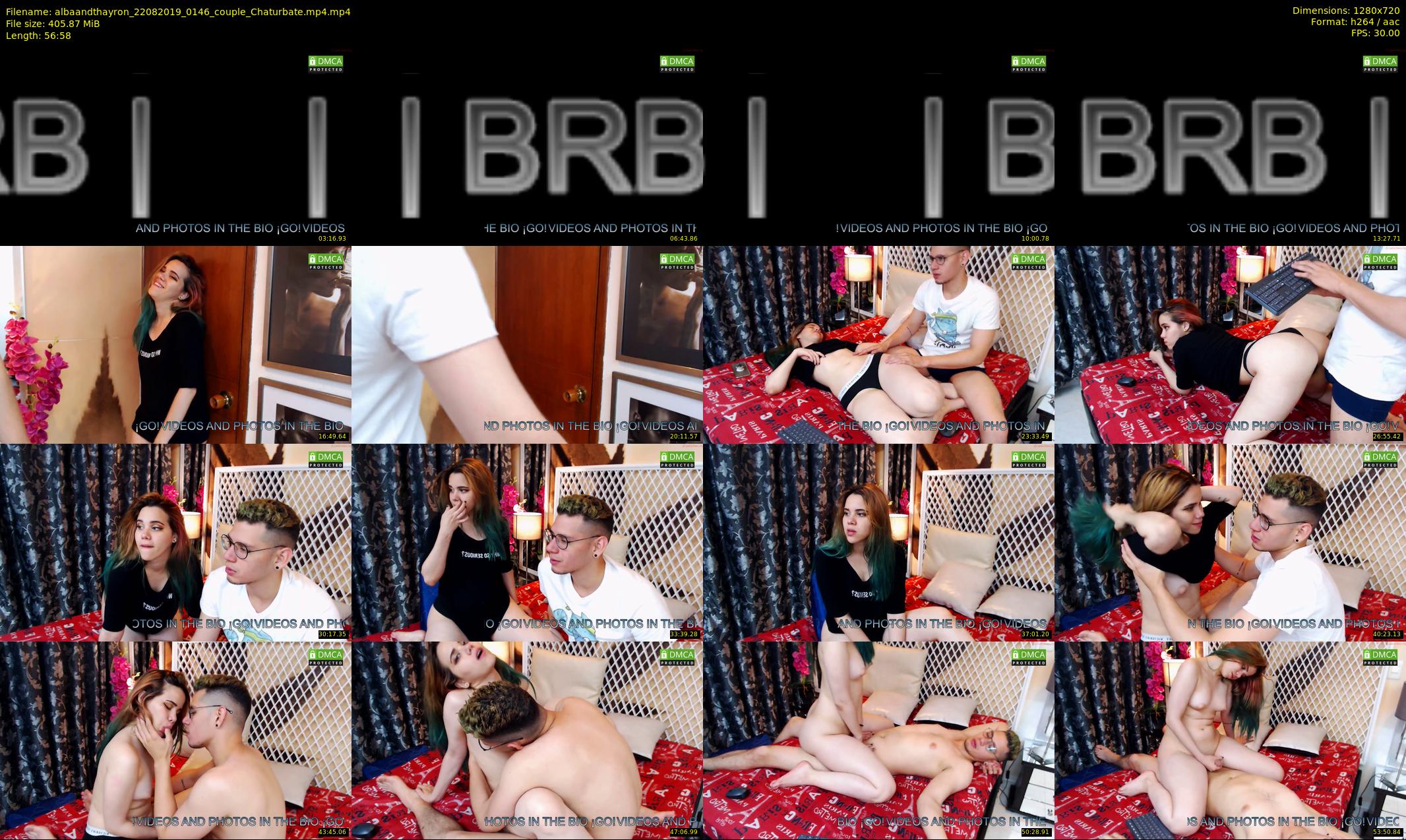albaandthayron — 57 minute Chaturbate couple cam show recording, 720p, Aug 22, 2019