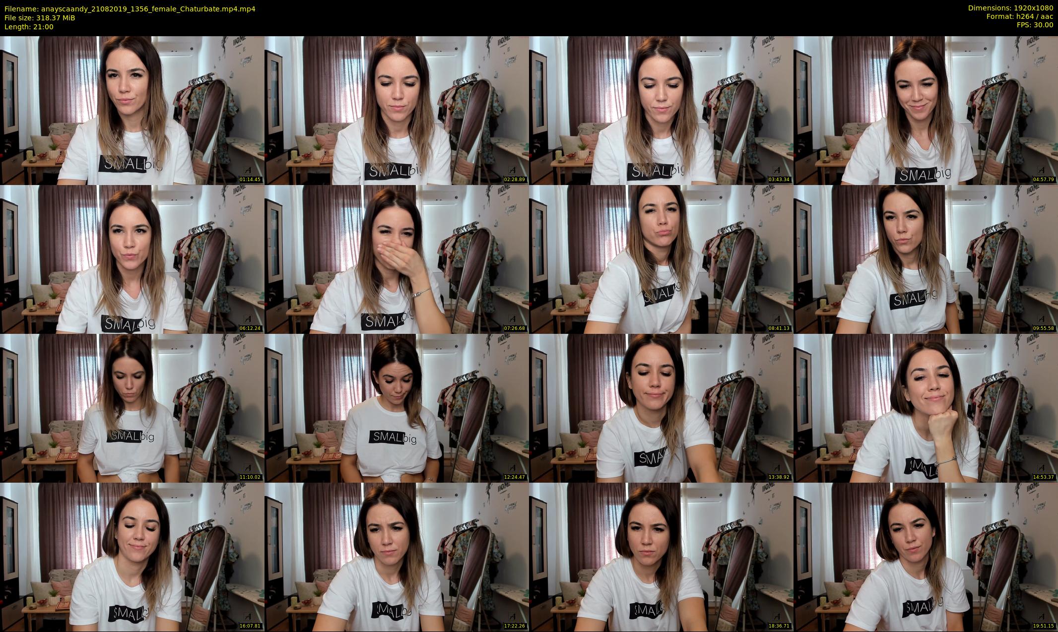 anayscaandy — 21 minute Chaturbate female cam show recording, 1080p, Aug 21, 2019