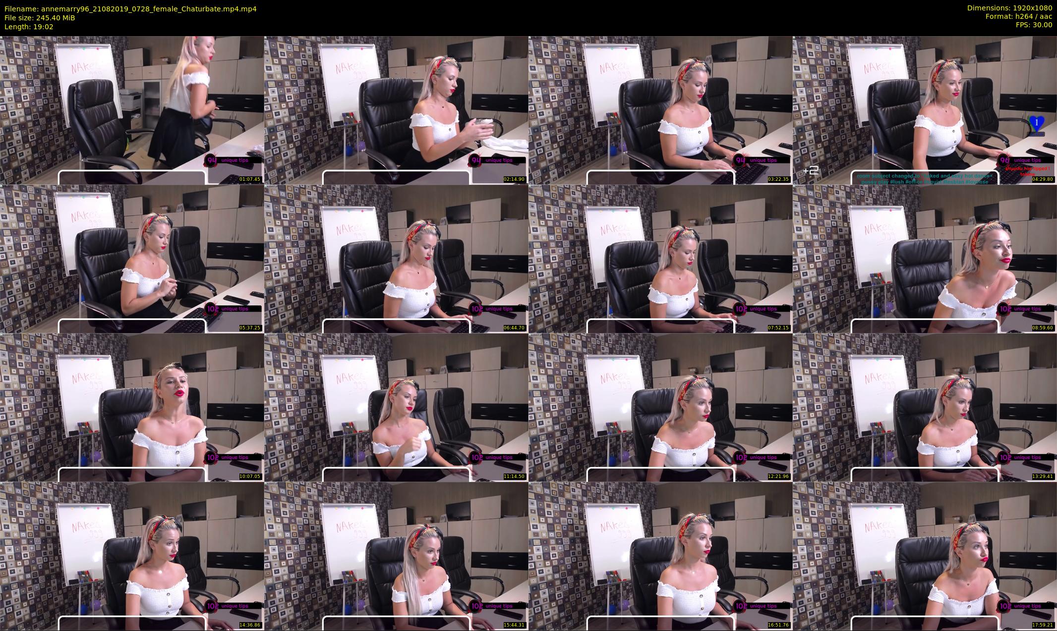 annemarry96 — 20 minute Chaturbate female cam show recording, 1080p, Aug 21, 2019