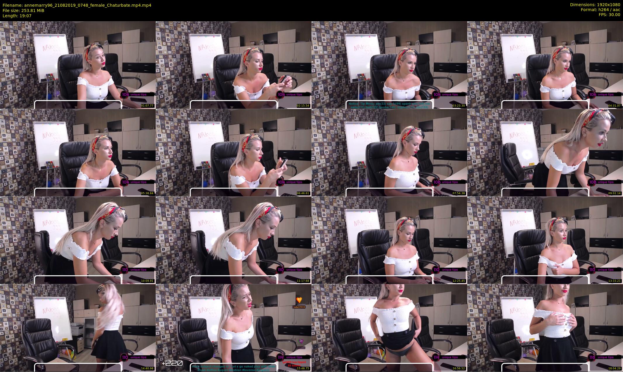 annemarry96 — 20 minute Chaturbate female cam show recording, 1080p, Aug 21, 2019
