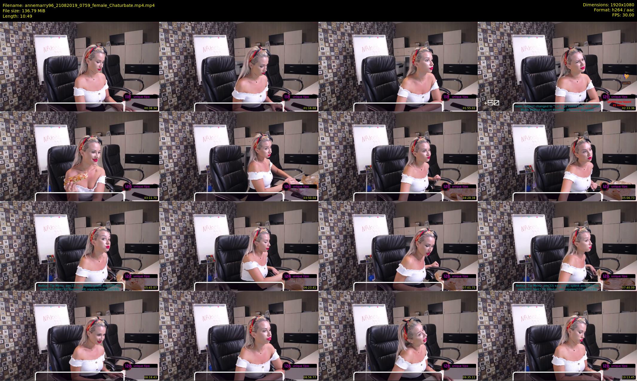 annemarry96 — 11 minute Chaturbate female cam show recording, 1080p, Aug 21, 2019