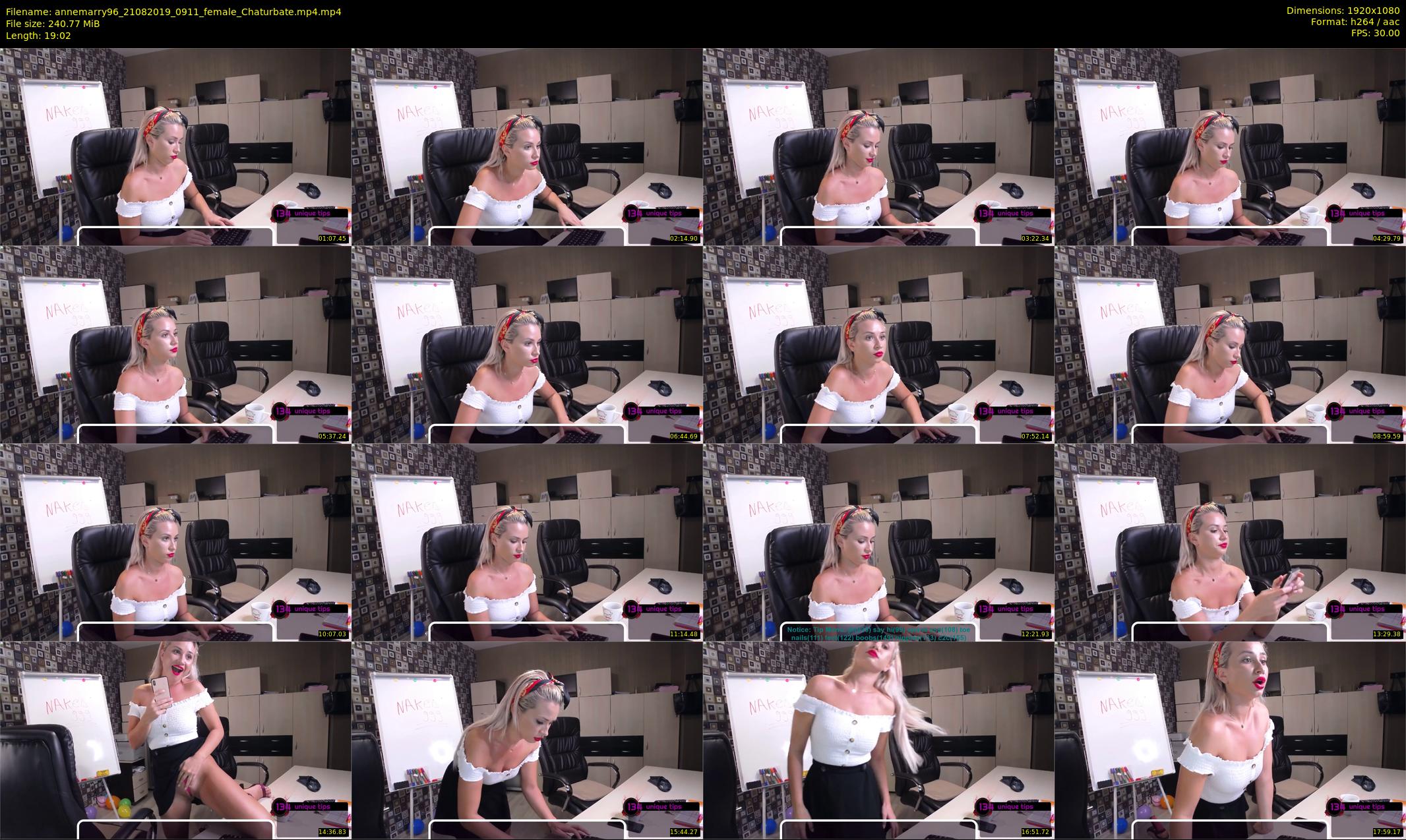 annemarry96 — 20 minute Chaturbate female cam show recording, 1080p, Aug 21, 2019