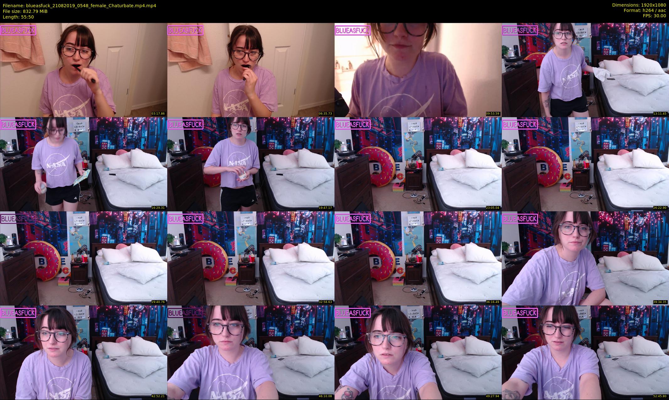 blueasfuck — 56 minute Chaturbate female cam show recording, 1080p, Aug 21, 2019