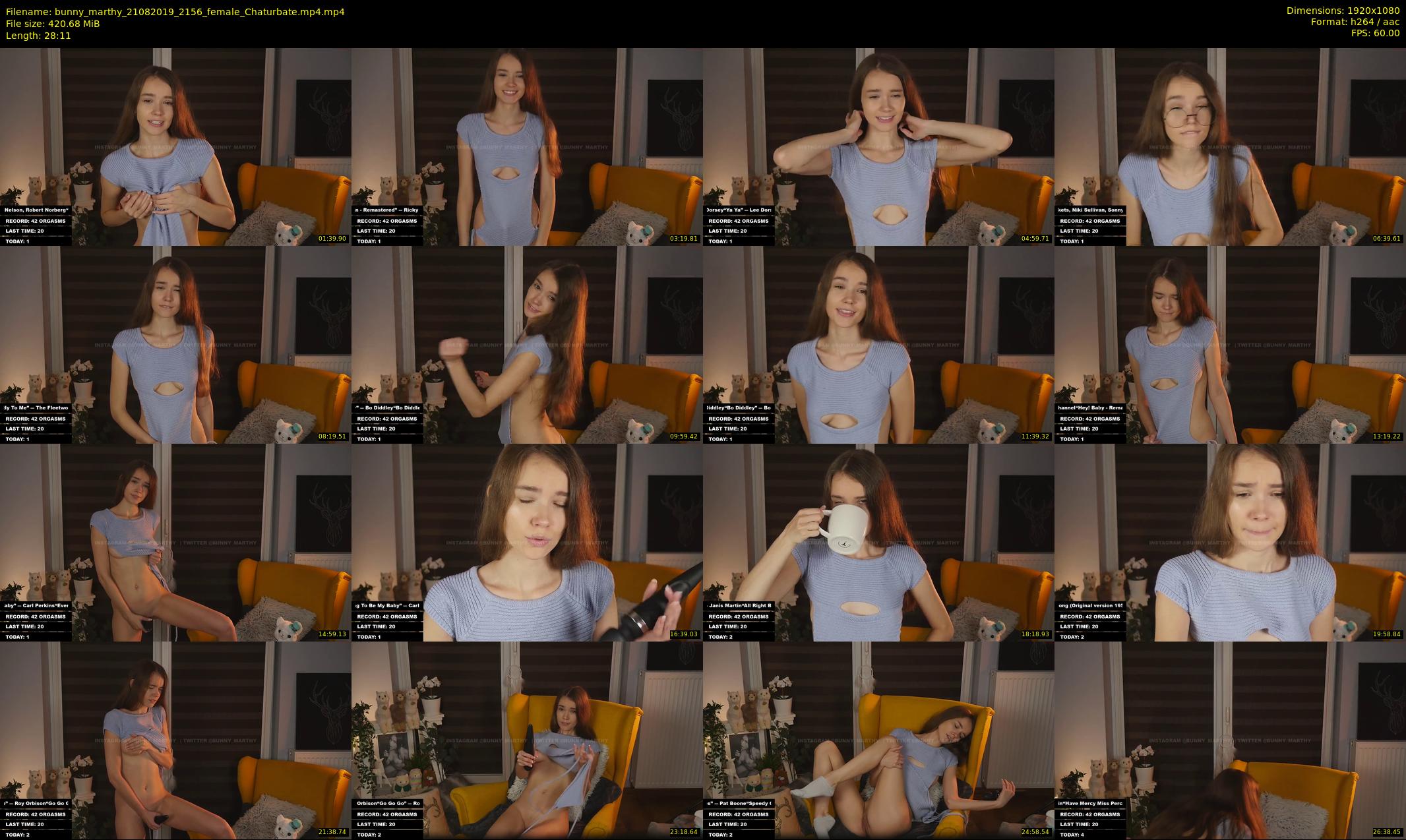 bunny_marthy — 29 minute Chaturbate female cam show recording, 1080p, Aug 21, 2019