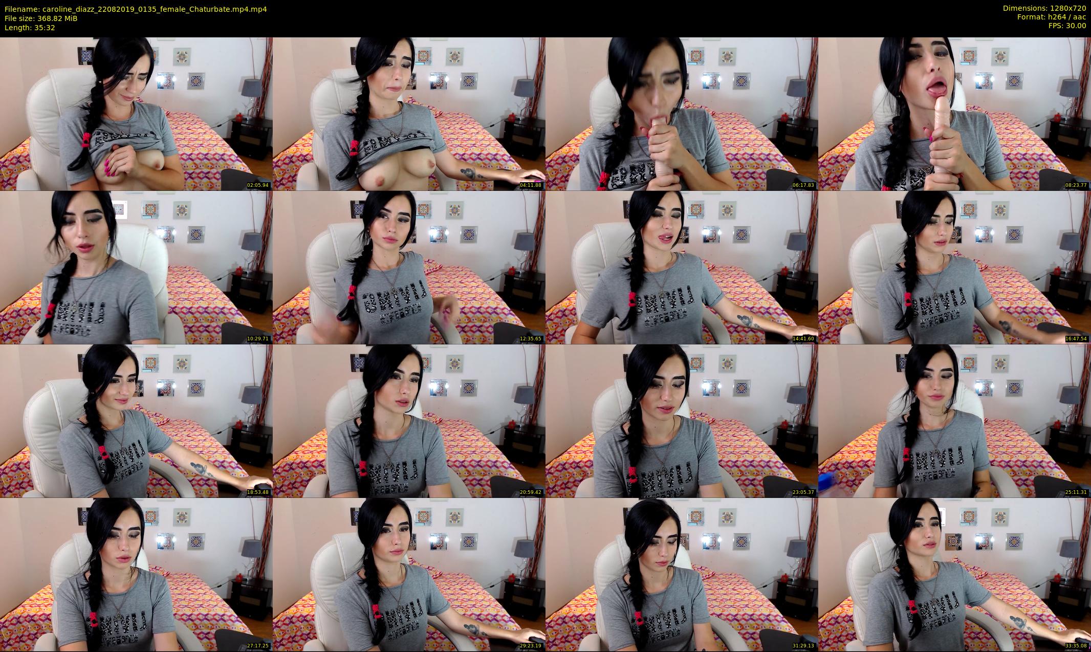 caroline_diazz — 36 minute Chaturbate female cam show recording, 720p, Aug 22, 2019