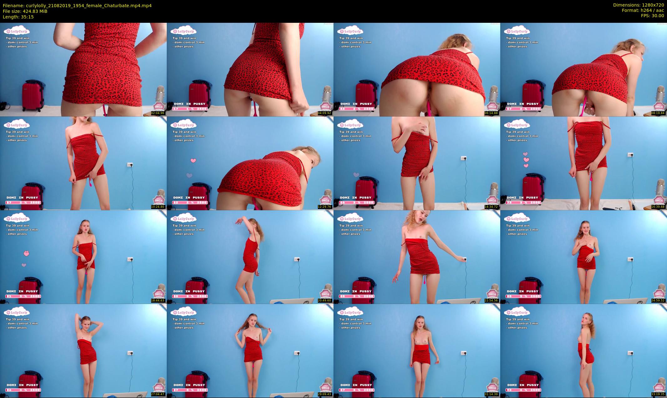 curlylolly — 36 minute Chaturbate female cam show recording, 720p, Aug 21, 2019