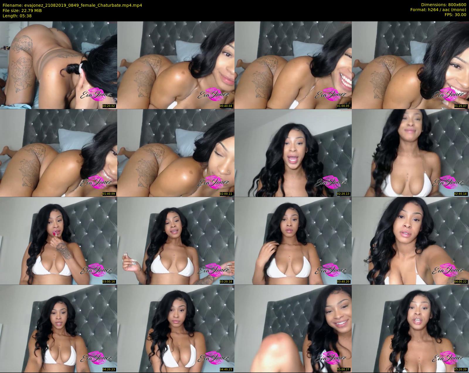 evajonez — 6 minute Chaturbate female cam show recording, 480p, Aug 21, 2019