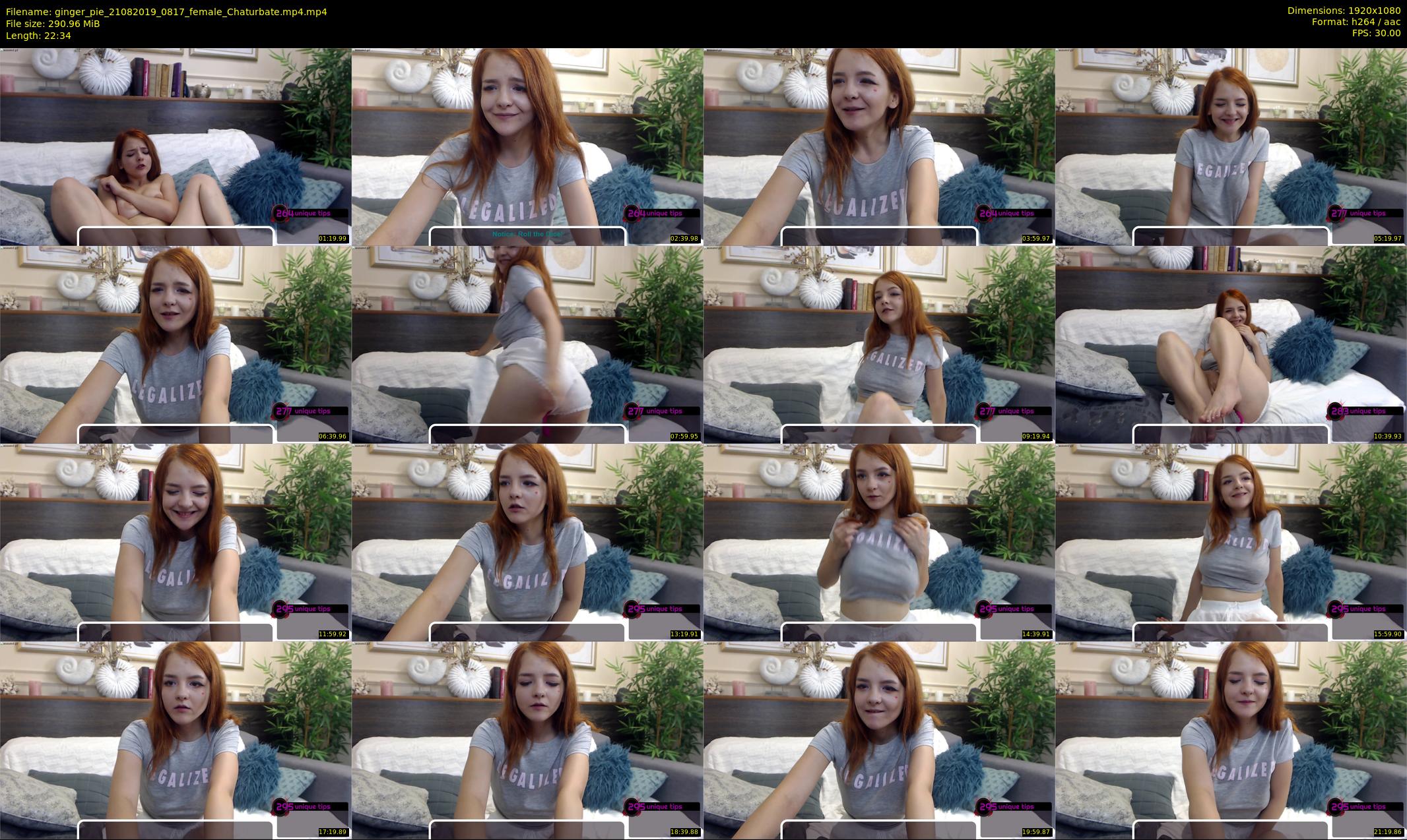 ginger_pie — 23 minute Chaturbate female cam show recording, 1080p, Aug 21, 2019