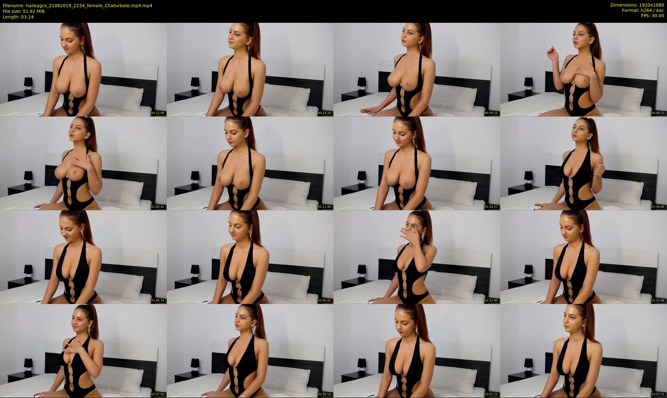 haileygrx — 4 minute Chaturbate female cam show recording, 1080p, Aug 21, 2019