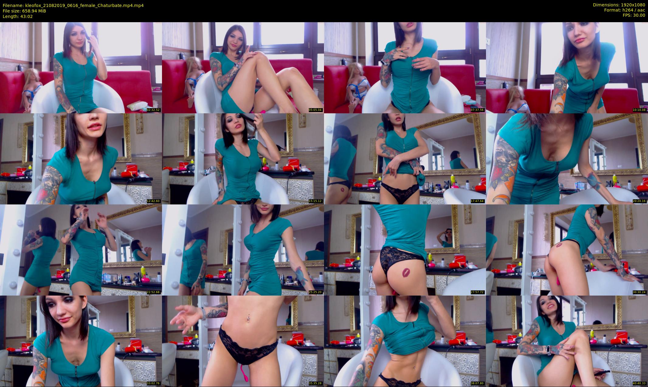 kleofox — 44 minute Chaturbate female cam show recording, 1080p, Aug 21, 2019