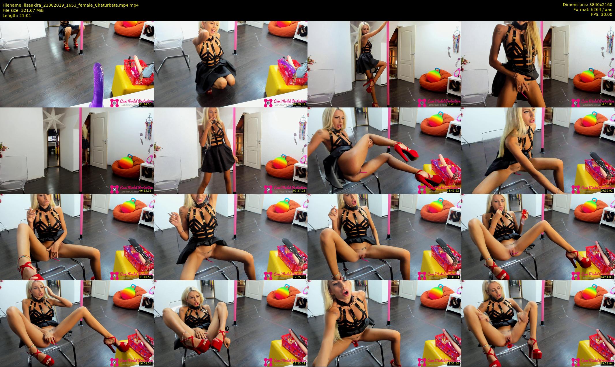 lisaakira — 22 minute Chaturbate female cam show recording, 4K, Aug 21, 2019