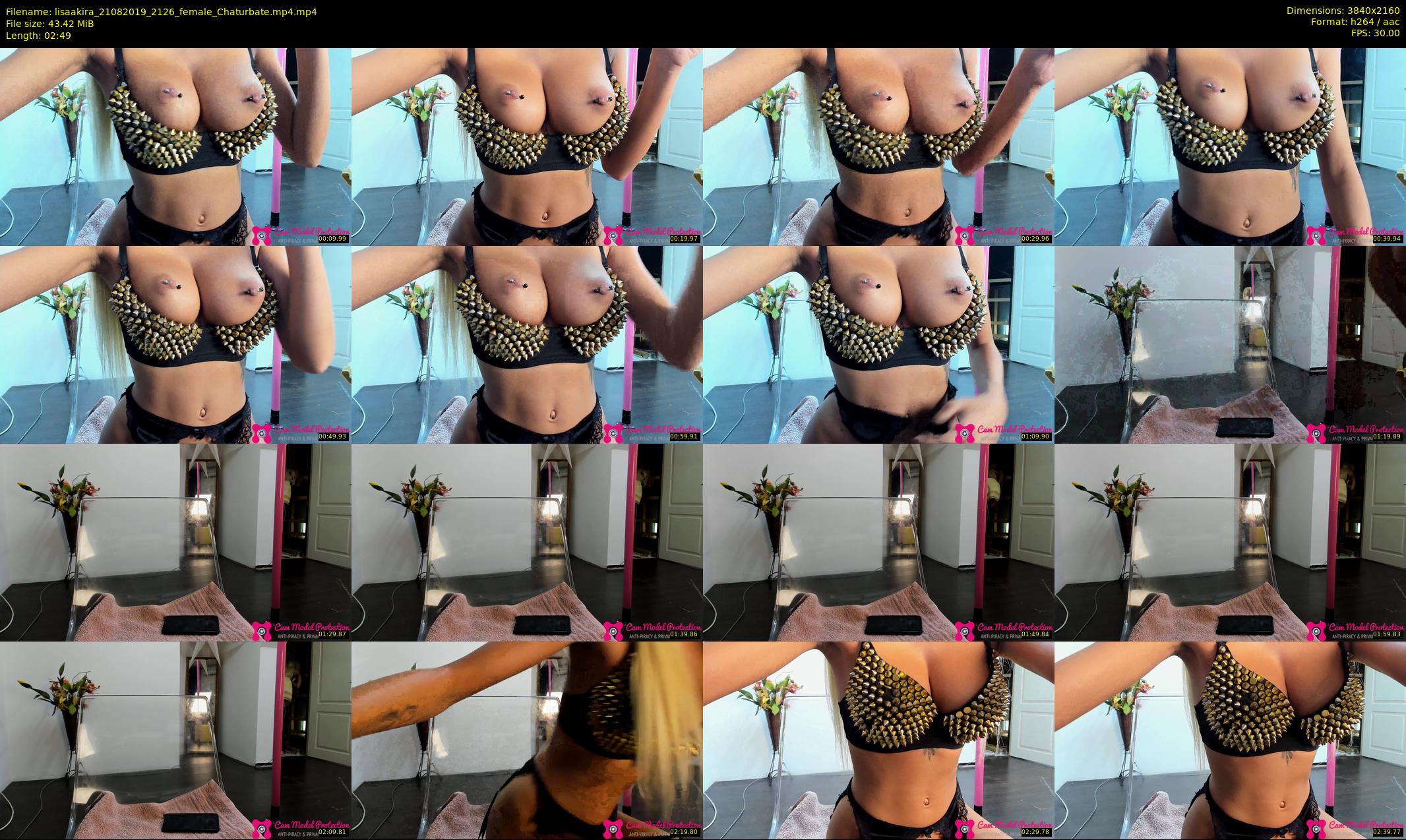 lisaakira — 3 minute Chaturbate female cam show recording, 4K, Aug 21, 2019
