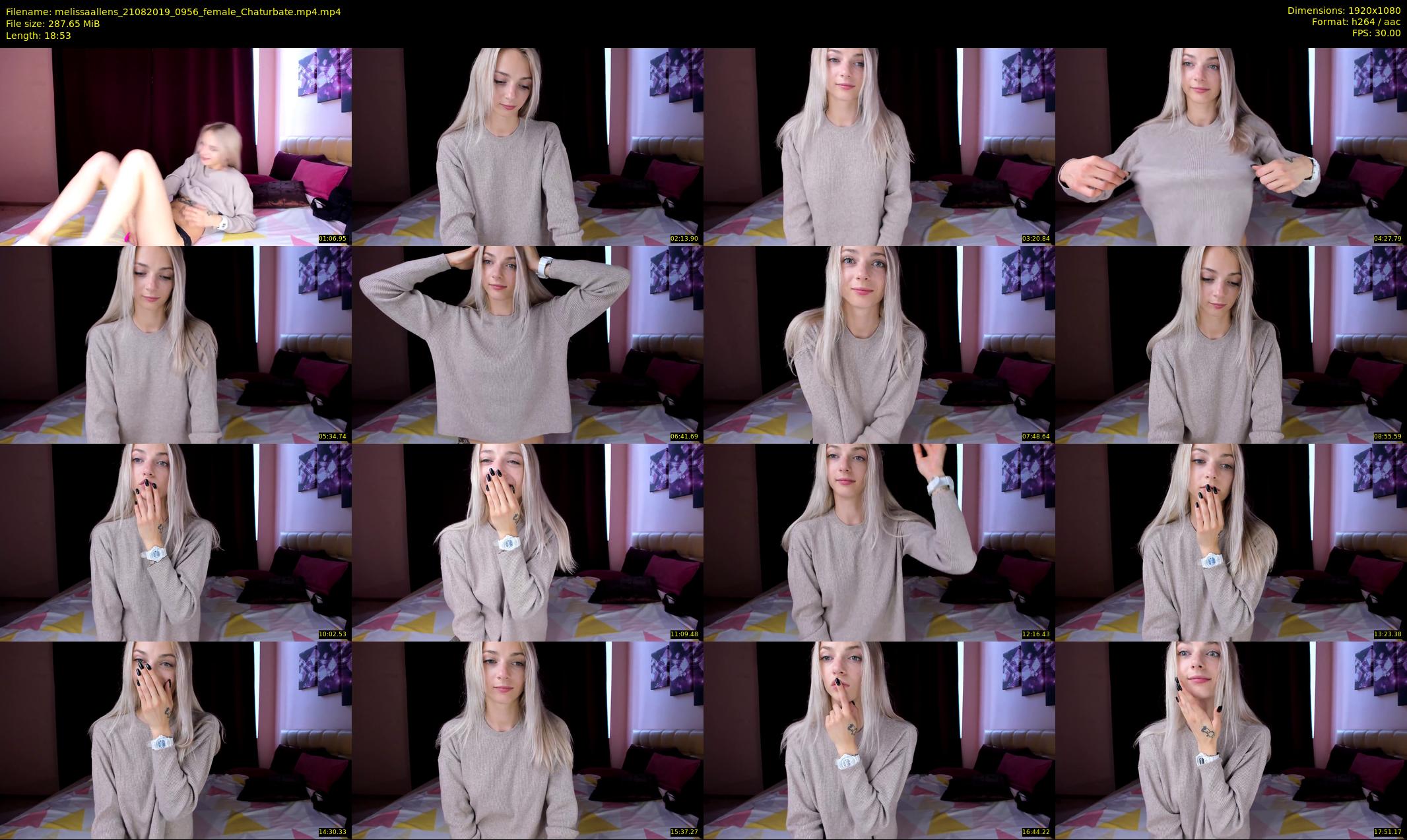 melissaallens — 19 minute Chaturbate female cam show recording, 1080p, Aug 21, 2019