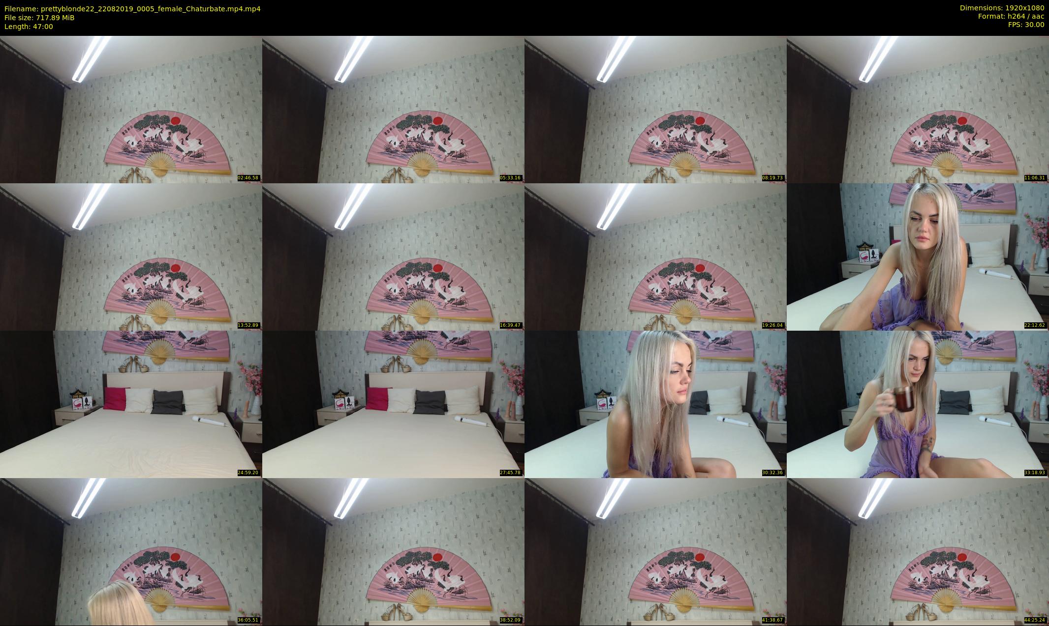 prettyblonde22 — 47 minute Chaturbate female cam show recording, 1080p, Aug 22, 2019