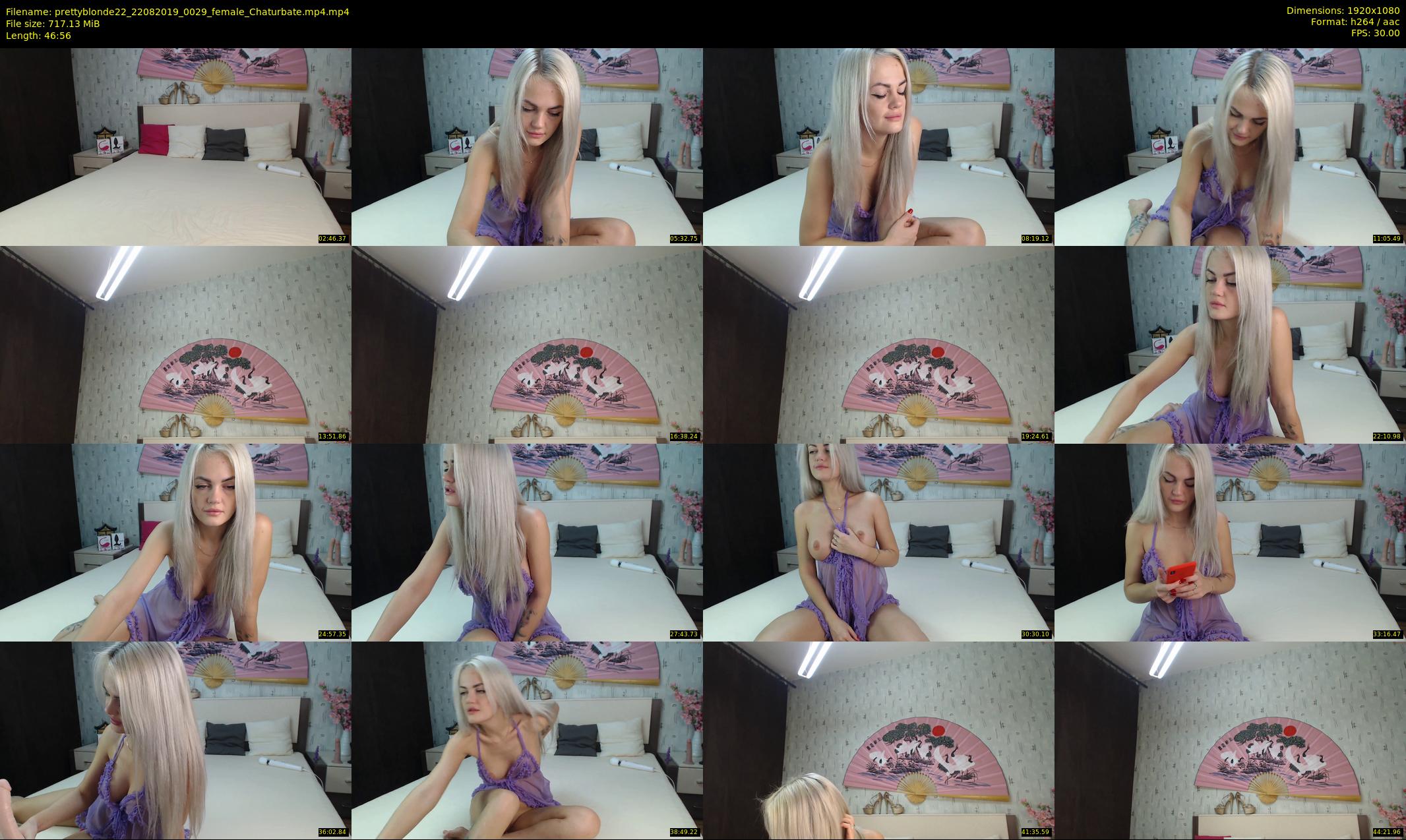 prettyblonde22 — 47 minute Chaturbate female cam show recording, 1080p, Aug 22, 2019