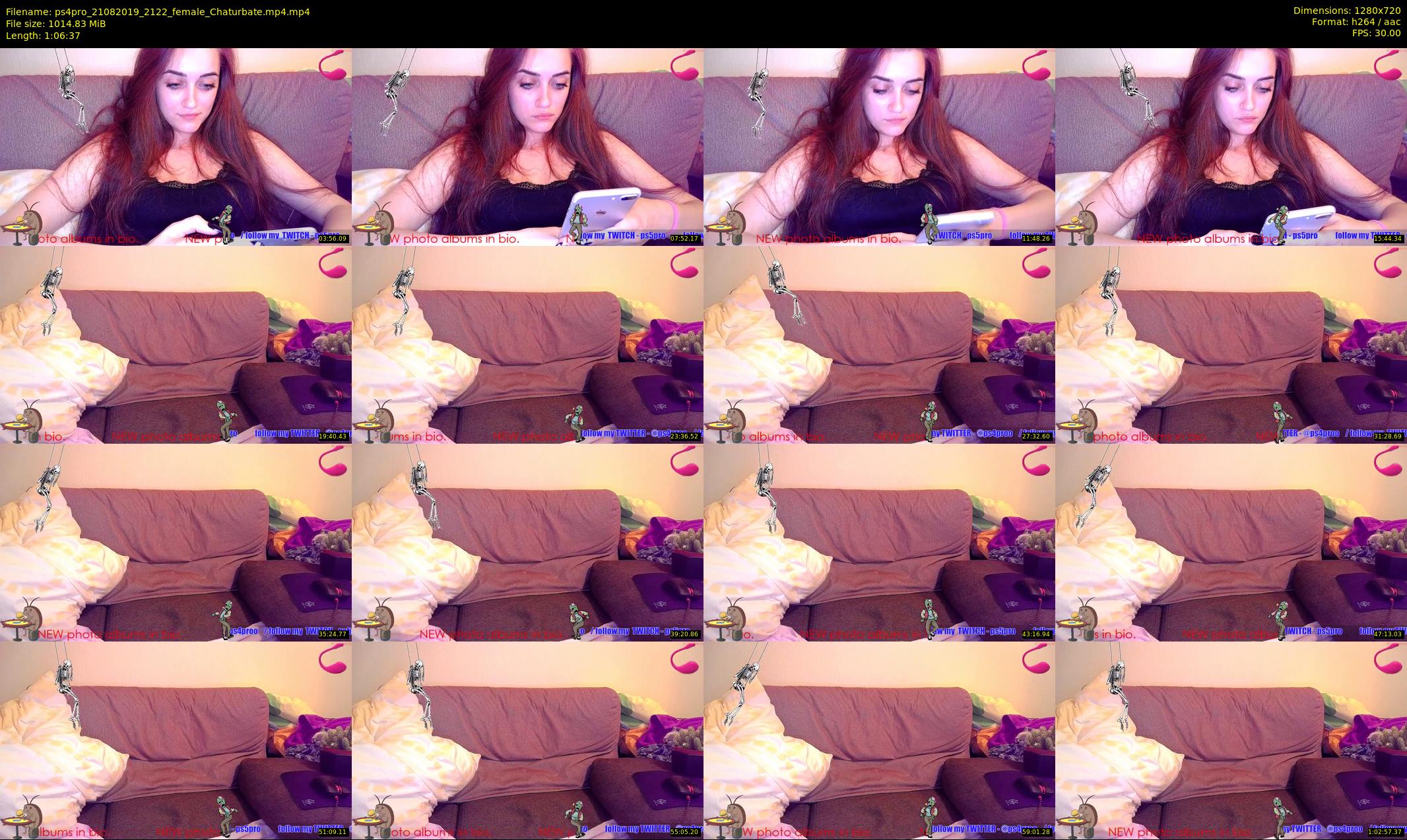 ps4pro — 67 minute Chaturbate female cam show recording, 720p, Aug 21, 2019
