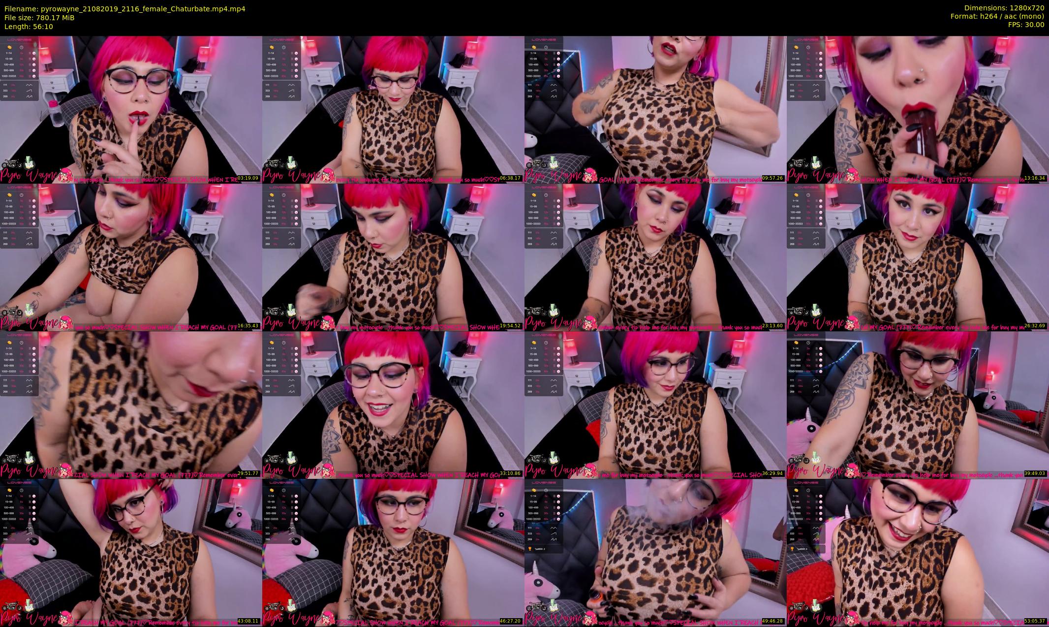 pyrowayne — 57 minute Chaturbate female cam show recording, 720p, Aug 21, 2019