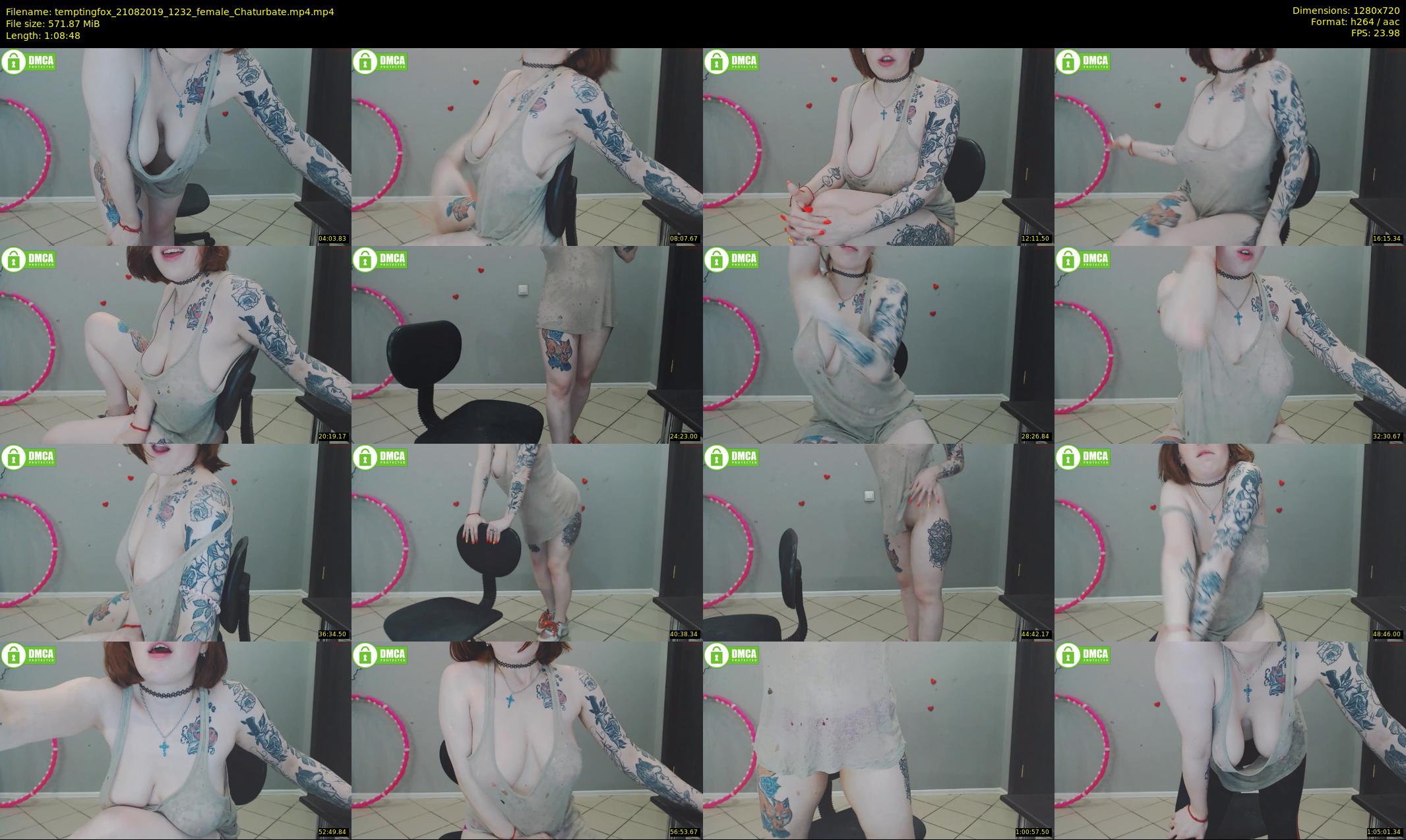 temptingfox — 69 minute Chaturbate female cam show recording, 720p, Aug 21, 2019