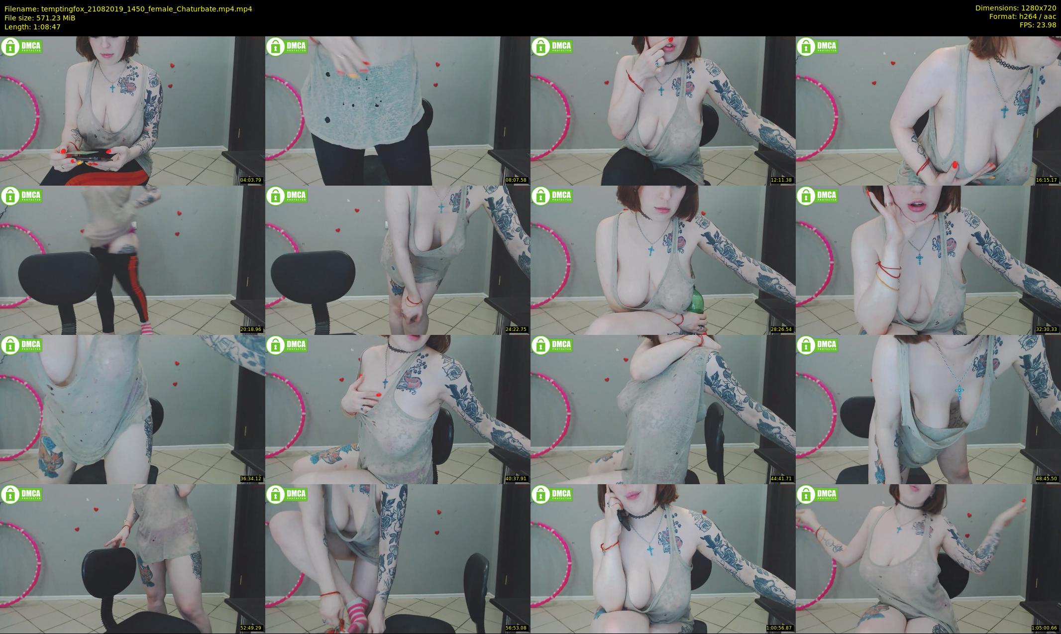 temptingfox — 69 minute Chaturbate female cam show recording, 720p, Aug 21, 2019