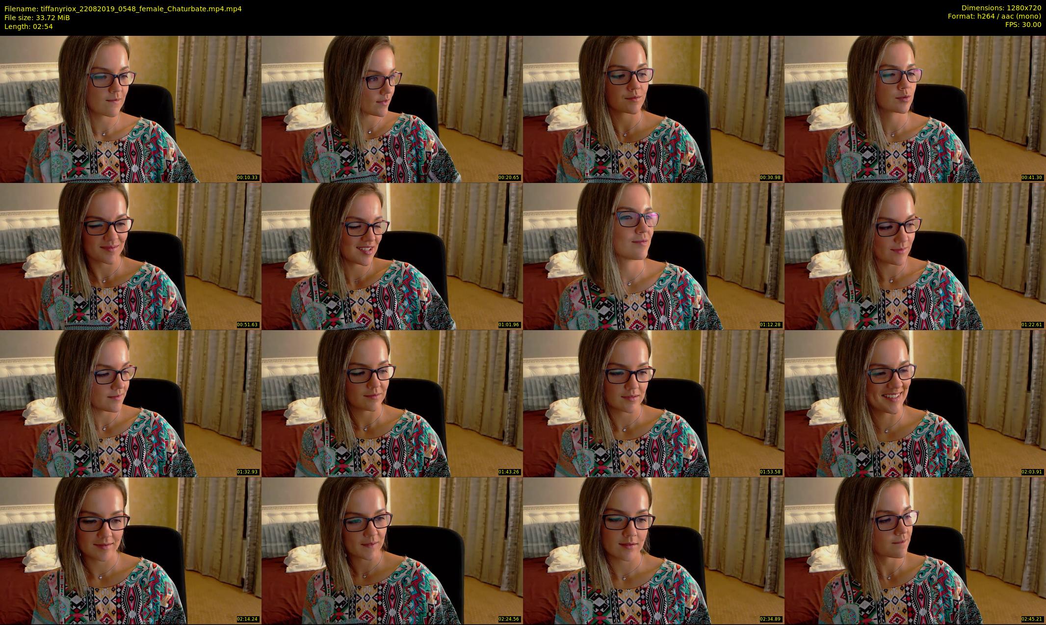 tiffanyriox — 3 minute Chaturbate female cam show recording, 720p, Aug 22, 2019