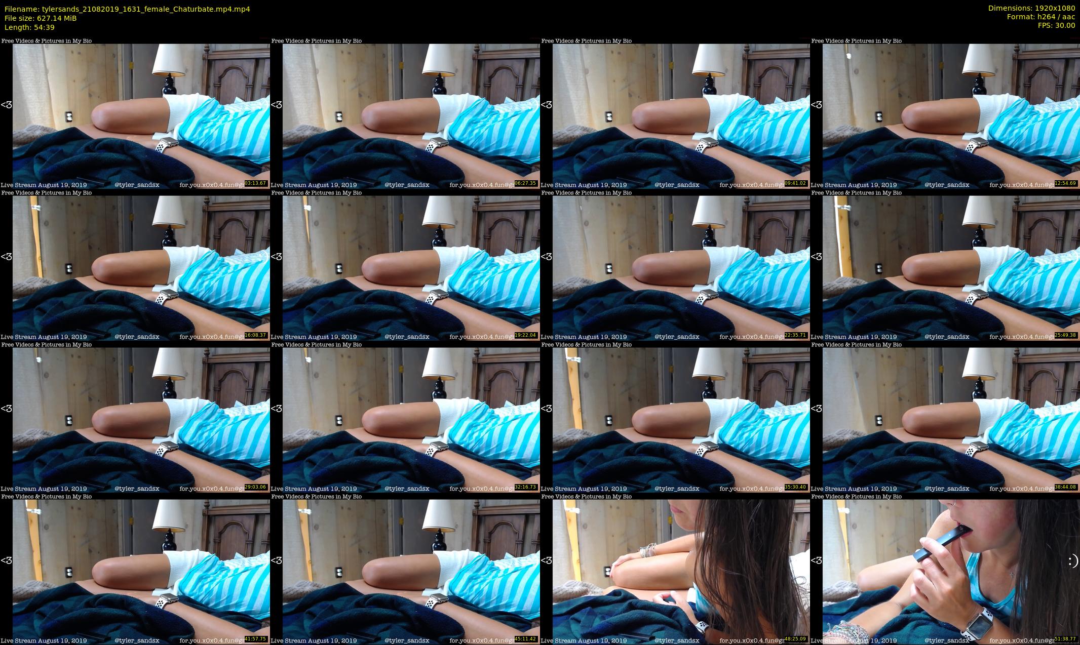 tylersands — 55 minute Chaturbate female cam show recording, 1080p, Aug 21, 2019