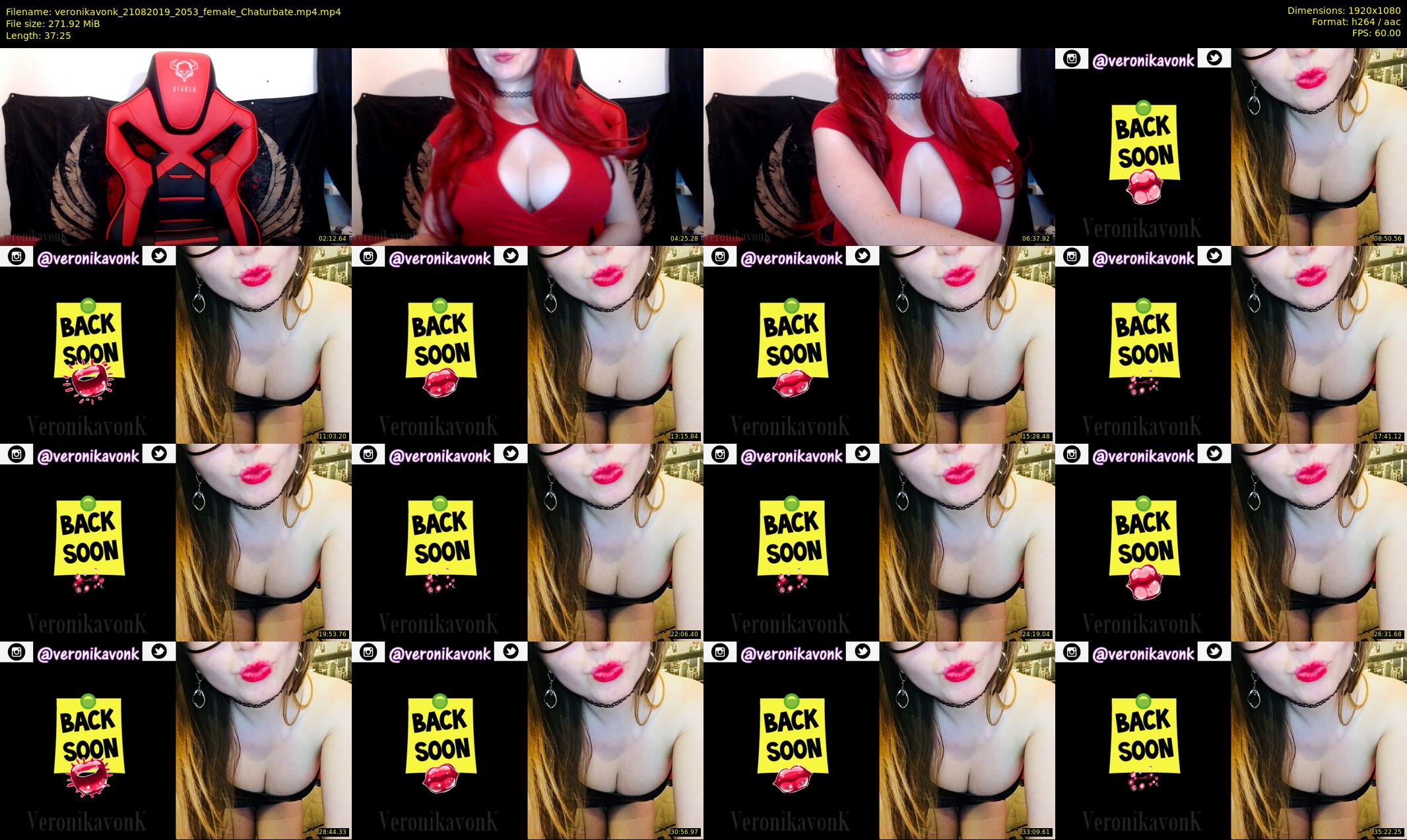 veronikavonk — 38 minute Chaturbate female cam show recording, 1080p, Aug 21, 2019