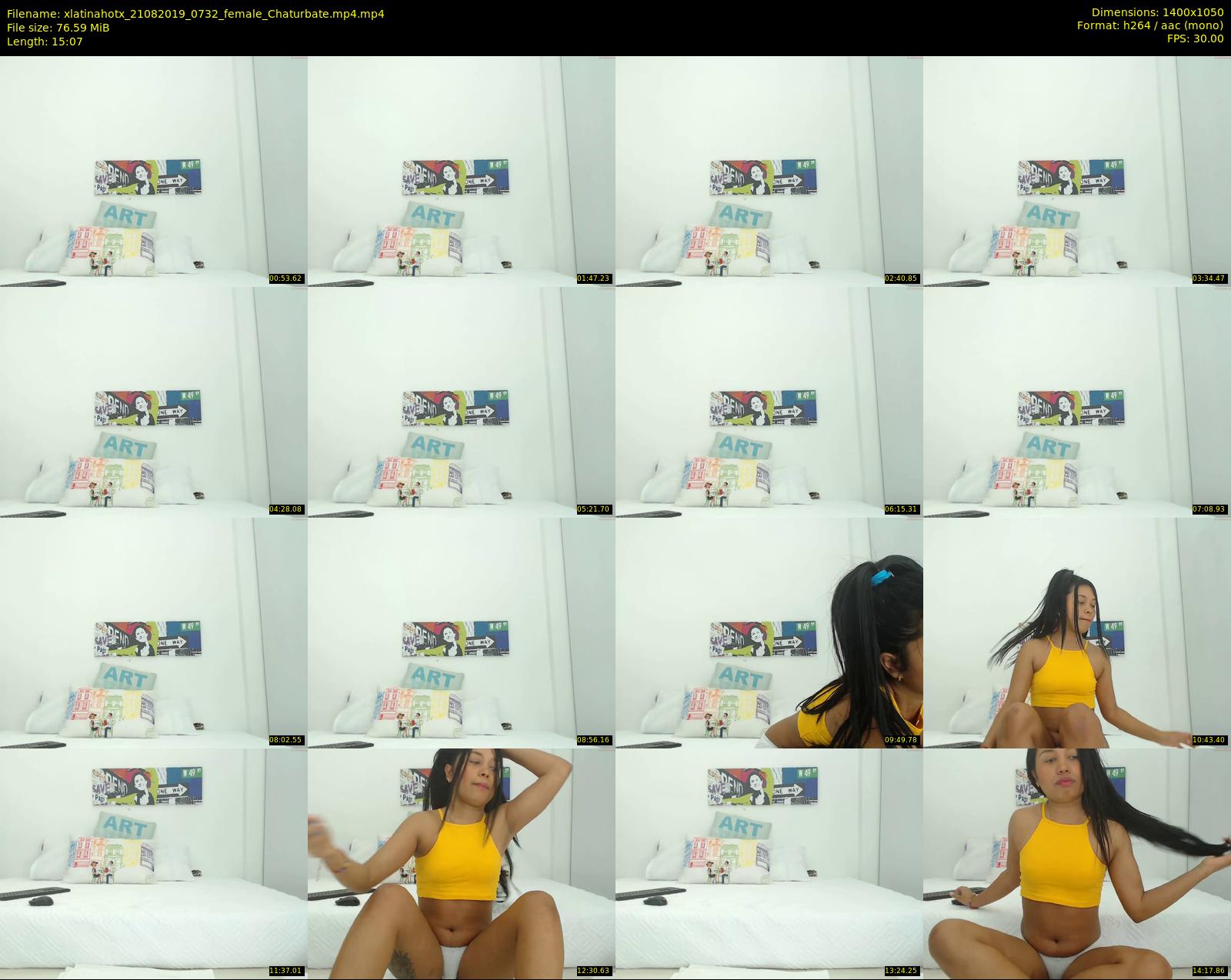 xlatinahotx — 16 minute Chaturbate female cam show recording, 720p, Aug 21, 2019