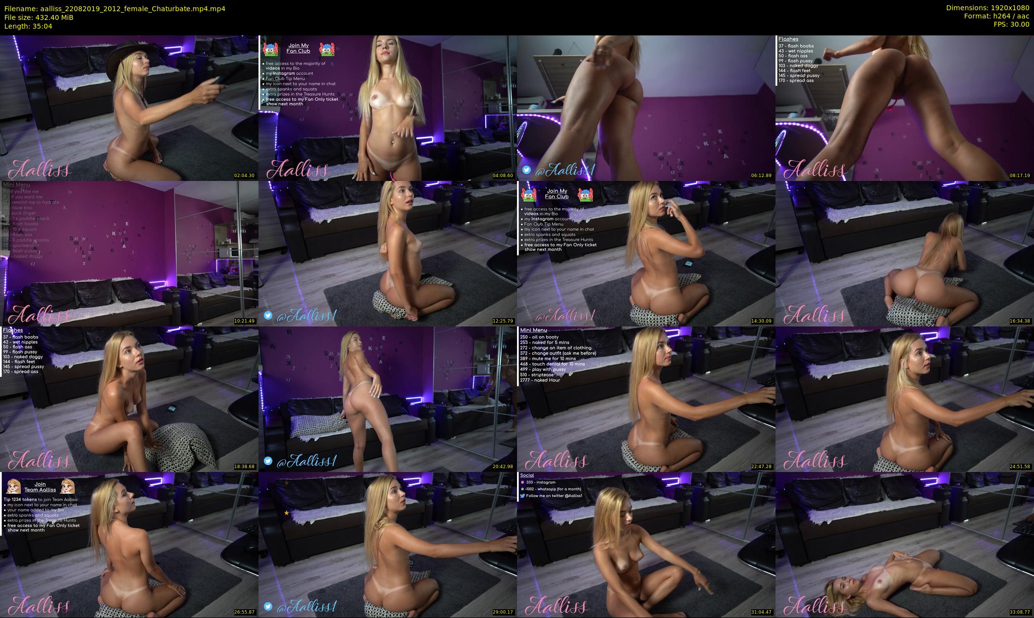 aalliss — 36 minute Chaturbate female cam show recording, 1080p, Aug 22, 2019