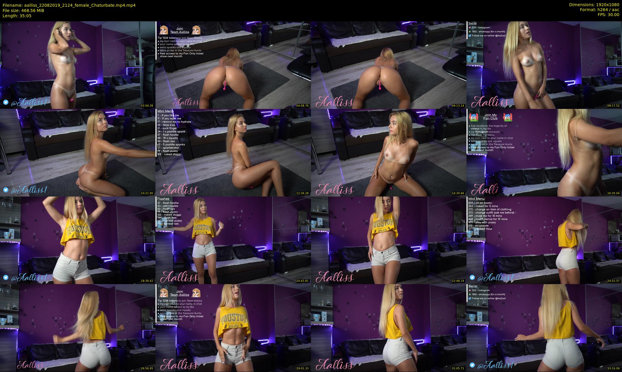 aalliss — 36 minute Chaturbate female cam show recording, 1080p, Aug 22, 2019