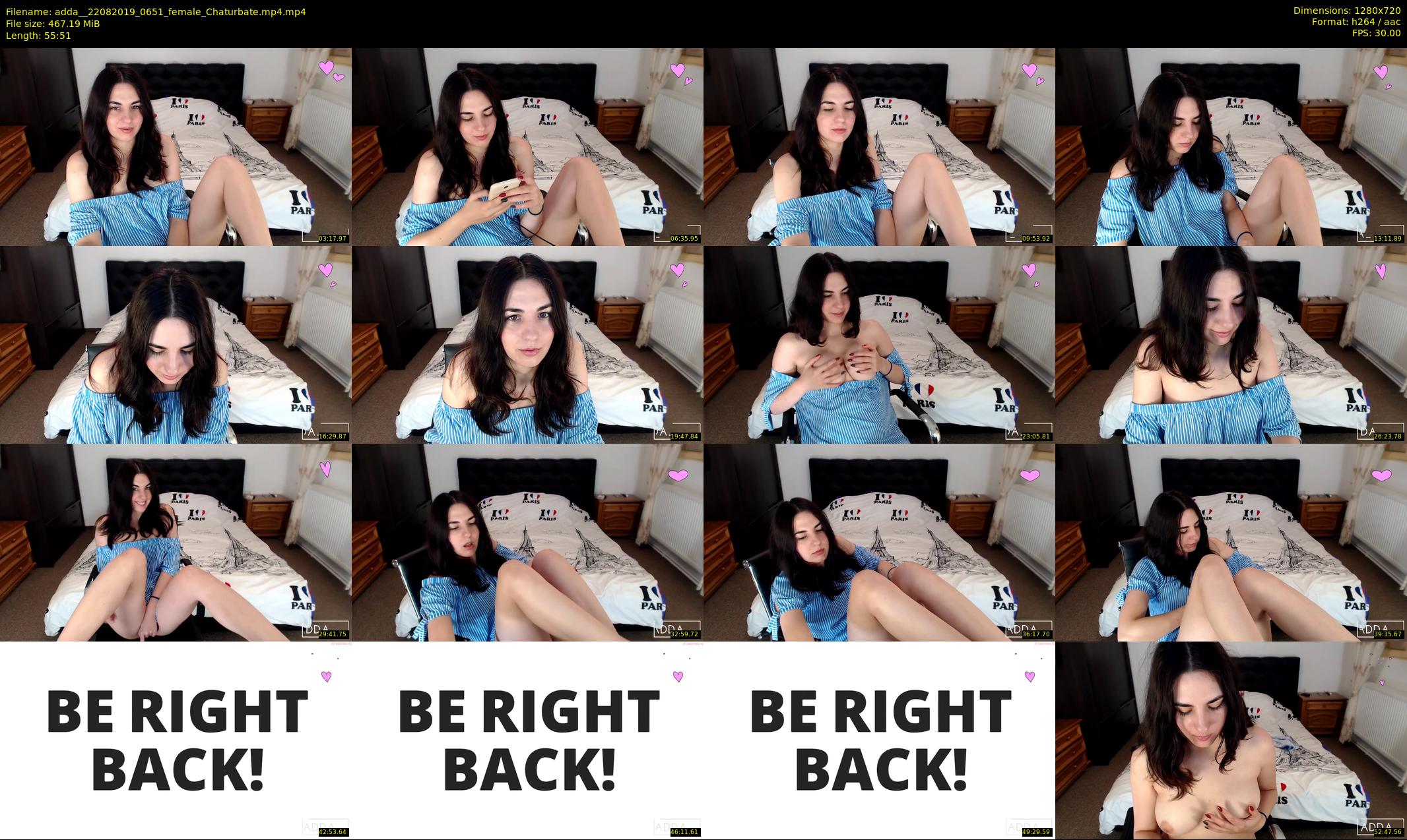 adda_ — 56 minute Chaturbate female cam show recording, 720p, Aug 22, 2019